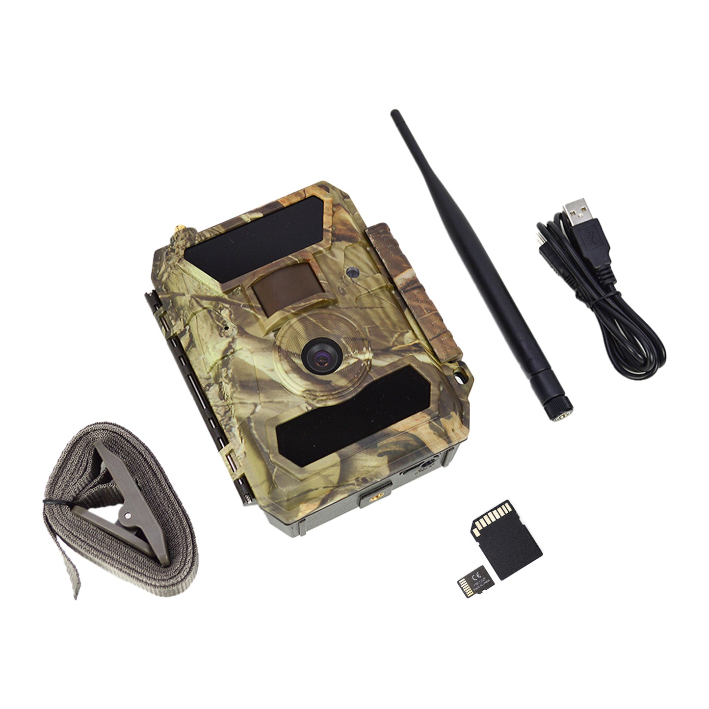 Pachet Camera vanatoare PNI Hunting 350C 12MP cu Internet 3G, SMS + Card de memorie MicroSD PNI 32GB cu adaptor SD