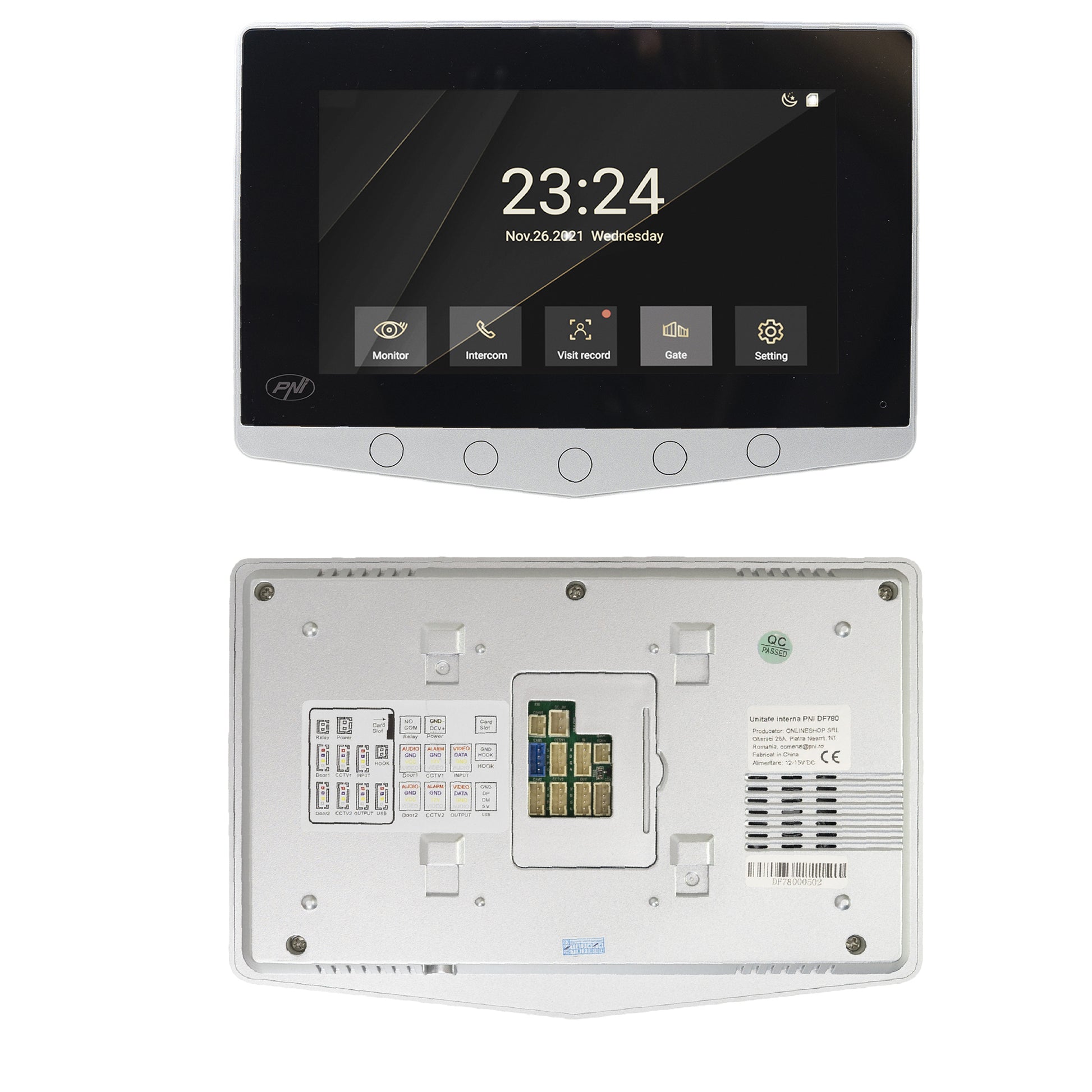 Monitor suplimentar PNI MS780 pentru Interfon video PNI DF780