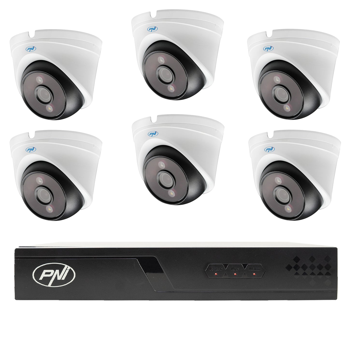 Pachet supraveghere video NVR POE PNI House IP716J, 6 camere PNI IP808J 8MP si 6 cabluri UTP CAT6 20 metri incluse