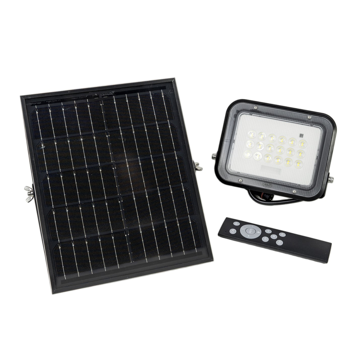 Reflector LED PNI GreenHouse WS50 50W cu panou solar, acumulator 6000mAh, telecomanda, timing si luminozitate reglabila, 6500 K, IP65
