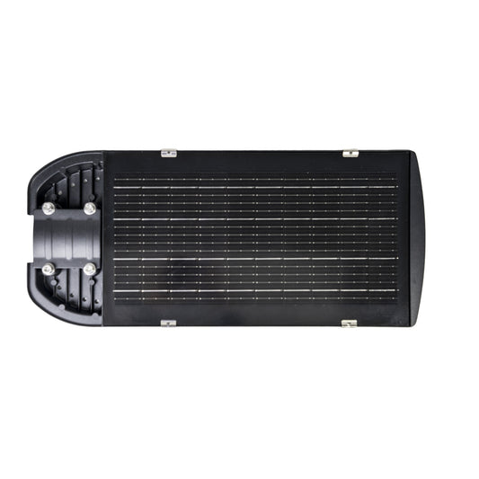 Lampa de iluminat stradal PNI SL220 13W, cu panou solar incorporat 15W, 6500K, 1700lm, 3 x acumulator 15Ah incorporat, senzor de miscare cu microunde