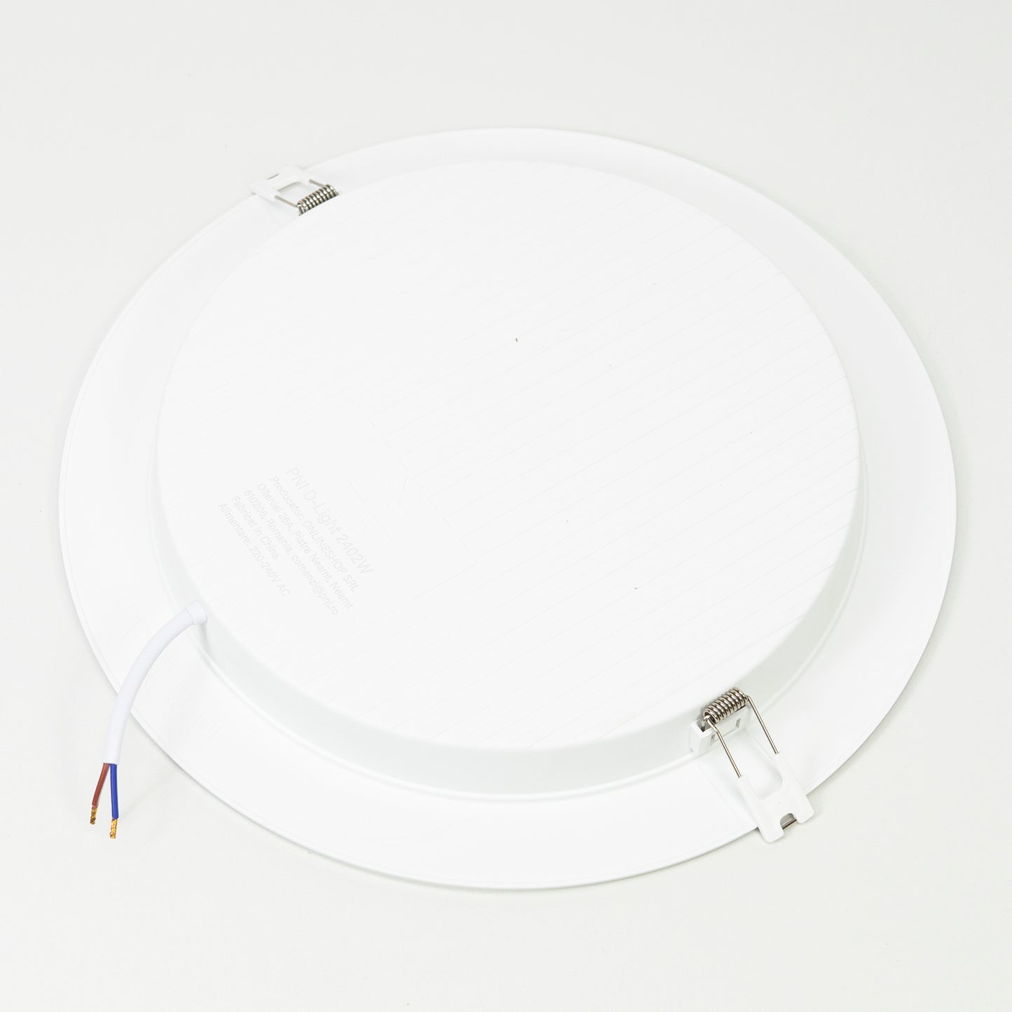 Plafoniera LED PNI D-Light 2402W 24W, incastrabila, rotunda 29 cm, 6500K, alimentare 230V, 2640 lm, alb
