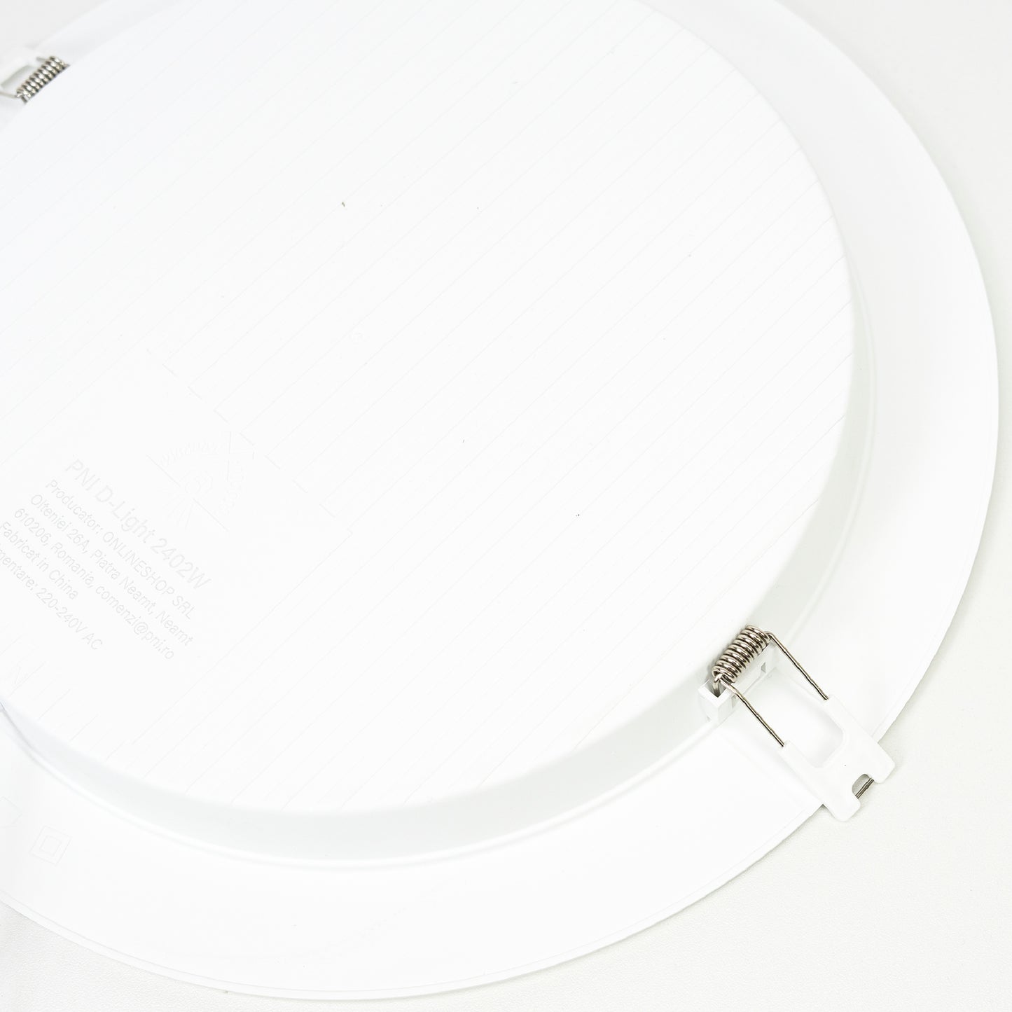 Plafoniera LED PNI D-Light 2402W 24W, incastrabila, rotunda 29 cm, 6500K, alimentare 230V, 2640 lm, alb