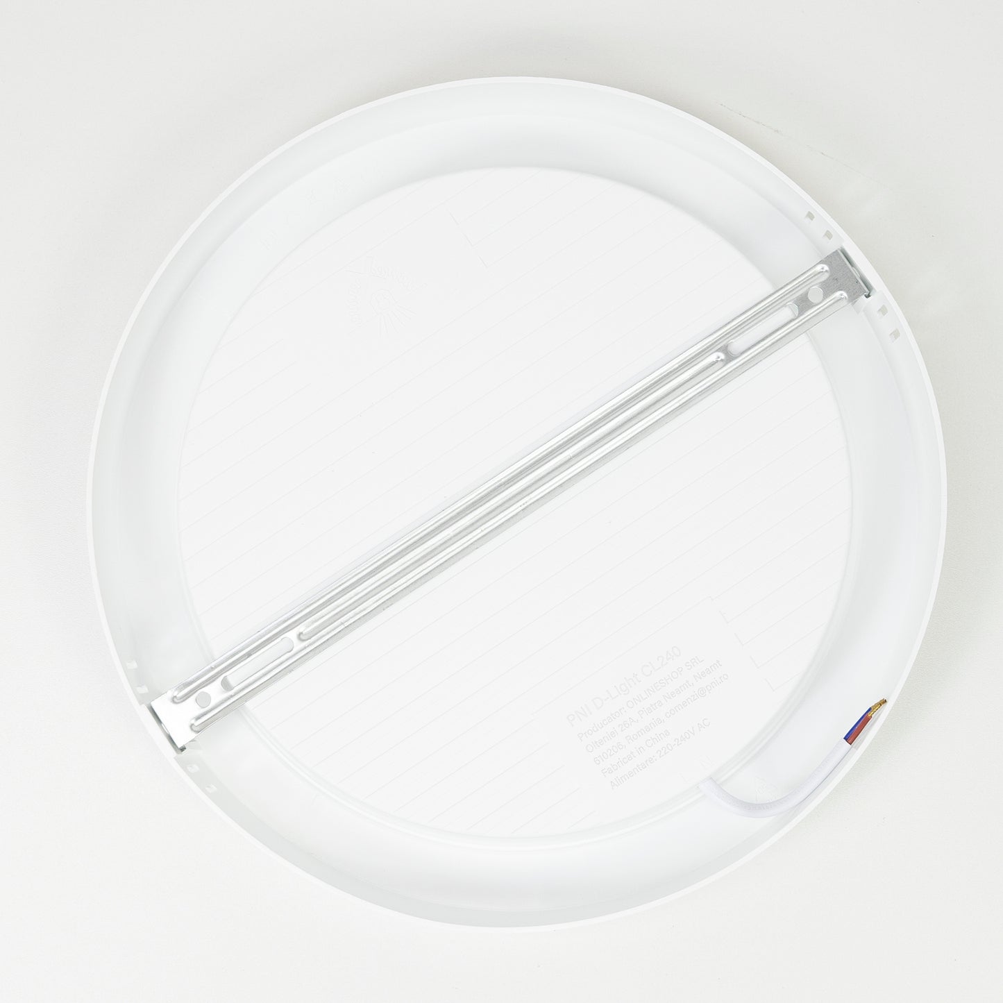 Plafoniera LED PNI D-Light CL240 24W, rotunda 29 cm, 6500K, alimentare 230V, 2640 lm, alb