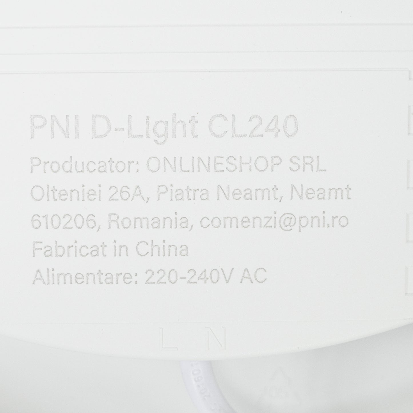 Plafoniera LED PNI D-Light CL240 24W, rotunda 29 cm, 6500K, alimentare 230V, 2640 lm, alb