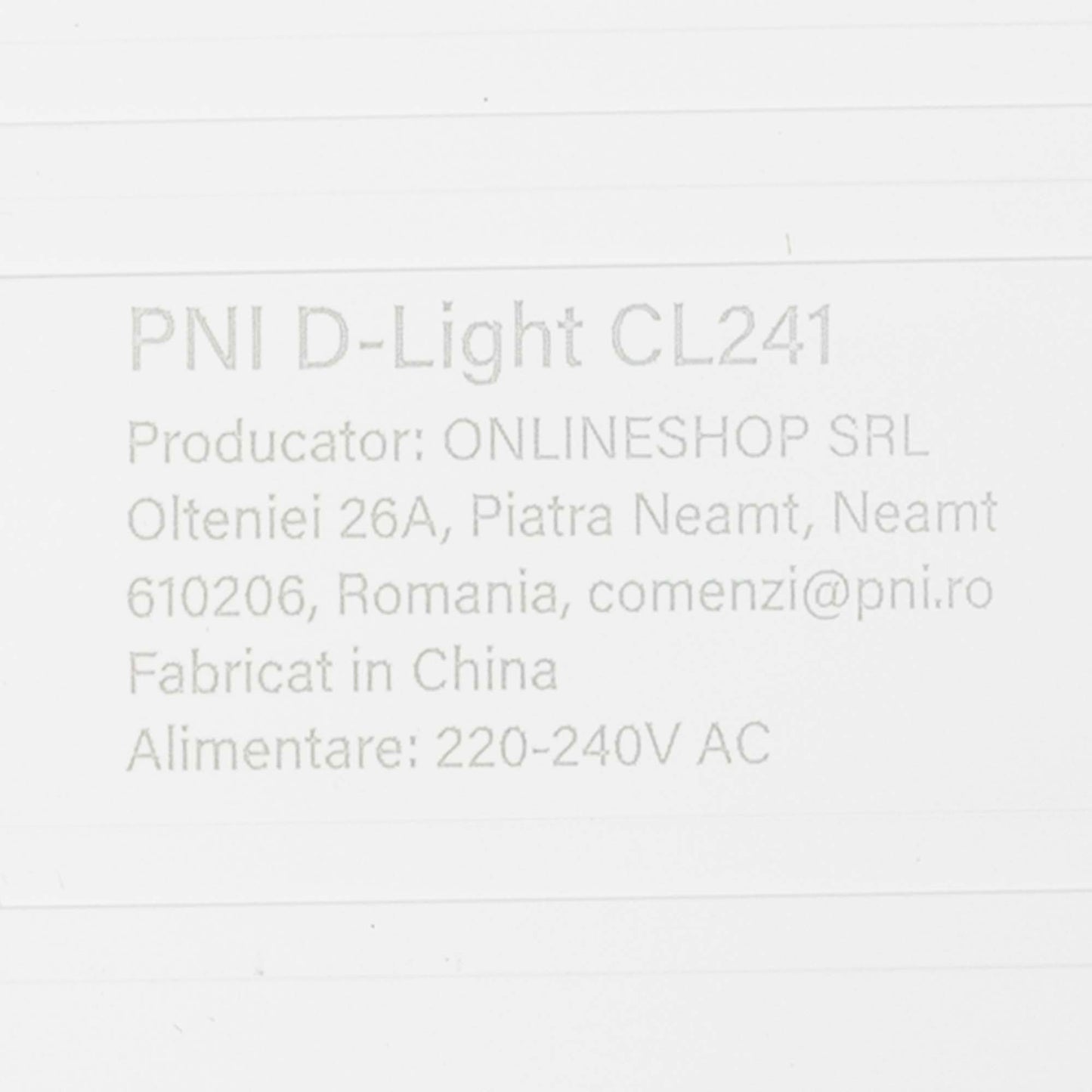 Plafoniera LED PNI D-Light CL241 24W, patrata 28x28 cm, 6500K, alimentare 230V, 2640 lm, alb