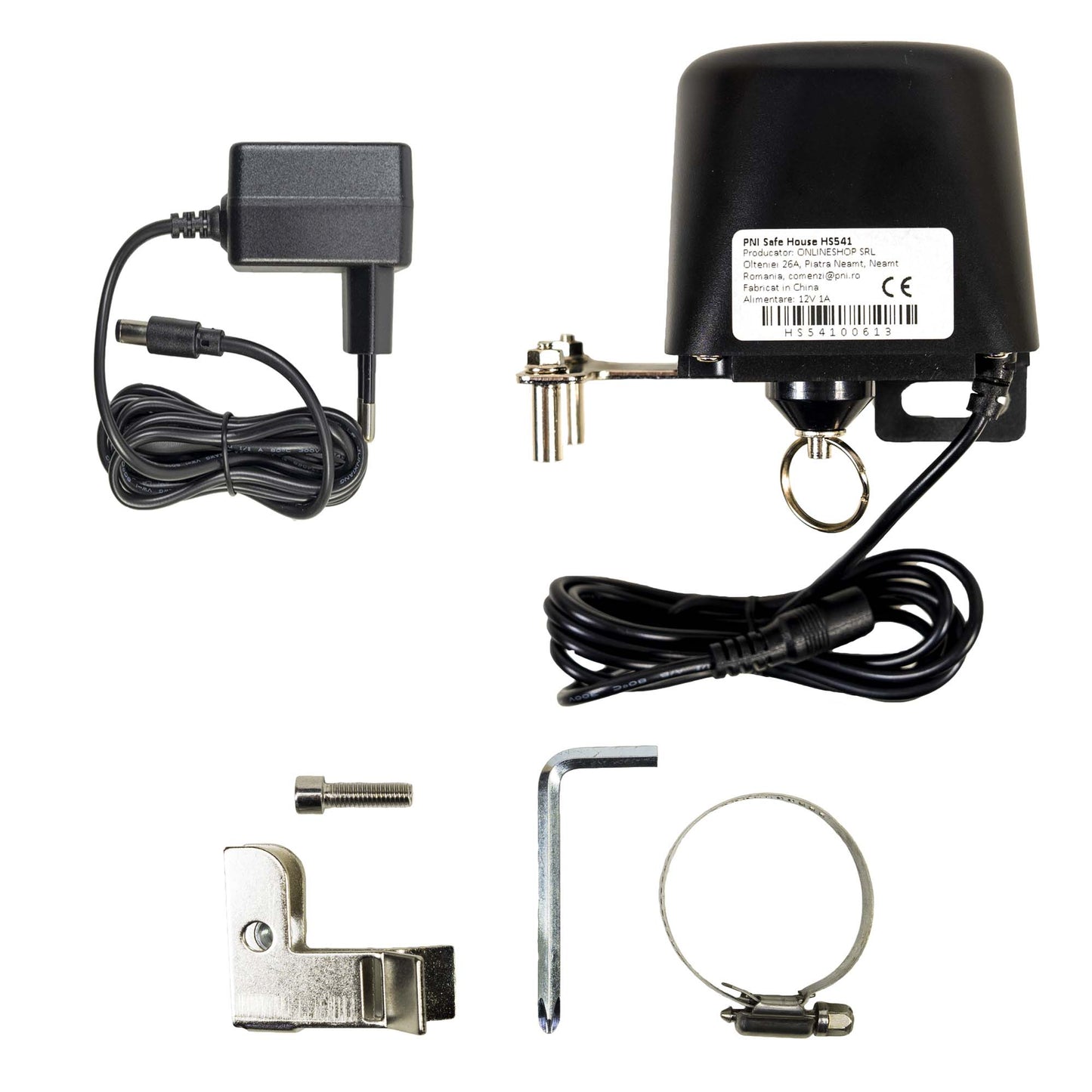 Valva inteligenta PNI Safe House HS541 cu Wi-Fi, pentru oprire alimentare conducta apa/gaz prin internet, compatibil cu aplicatia Tuya, alimentare 12V