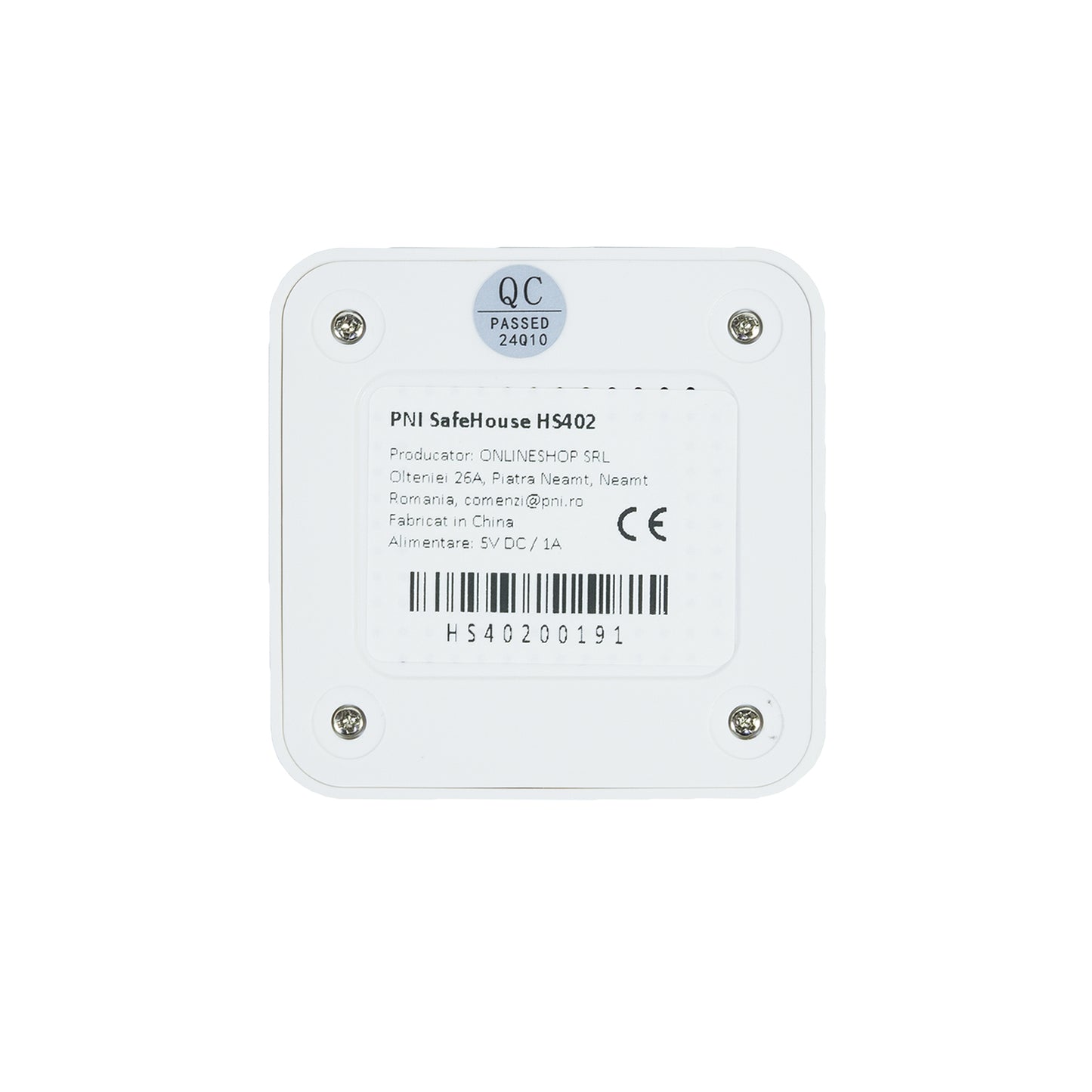 Senzor de prezenta PNI SafeHouse HS402 Wi-Fi, cu unde radar milimetrice, raza de 10 m, detecteaza miscarea si prezenta statica, masoara distanta si luminozitatea, compatibil cu aplicatia Tuya, alimentare 5V USB-C