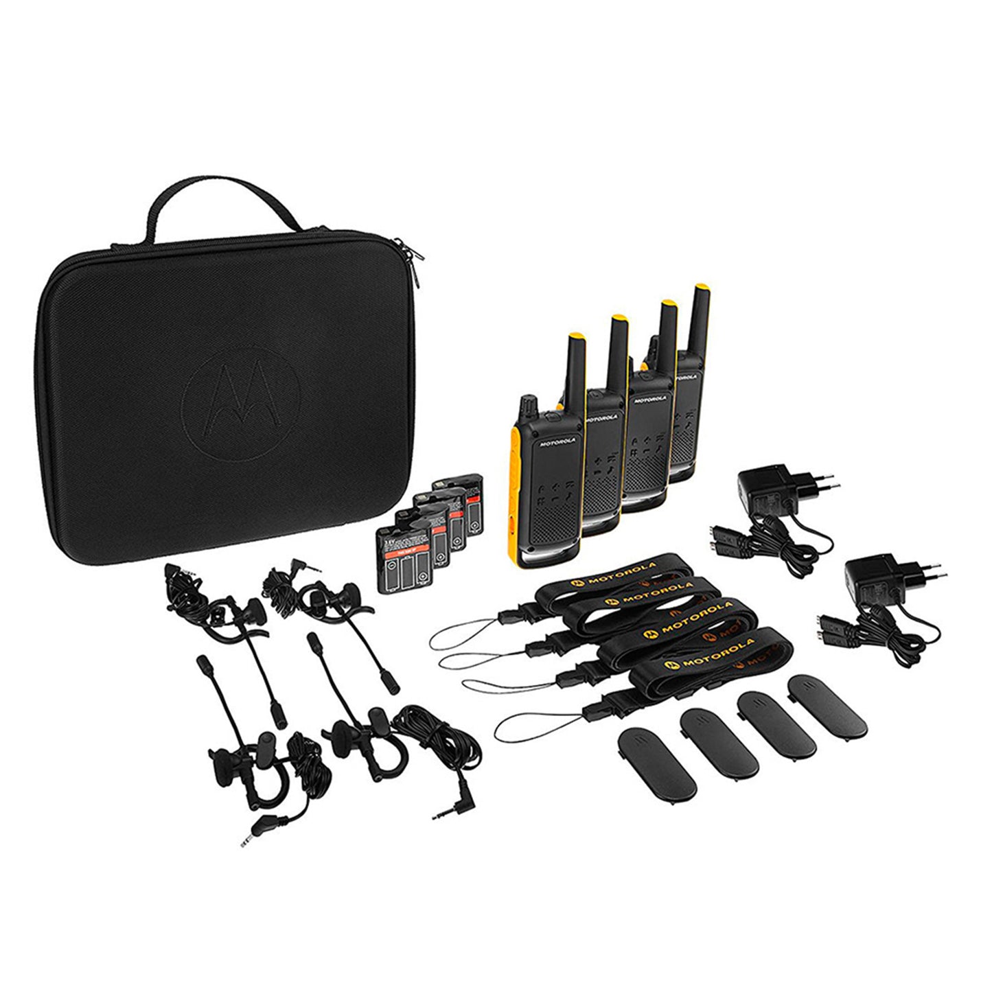 Kit Statie radio PMR portabila Motorola TALKABOUT T82 Extreme Quad set cu 4 buc + Cadou Sticky Pad Cav