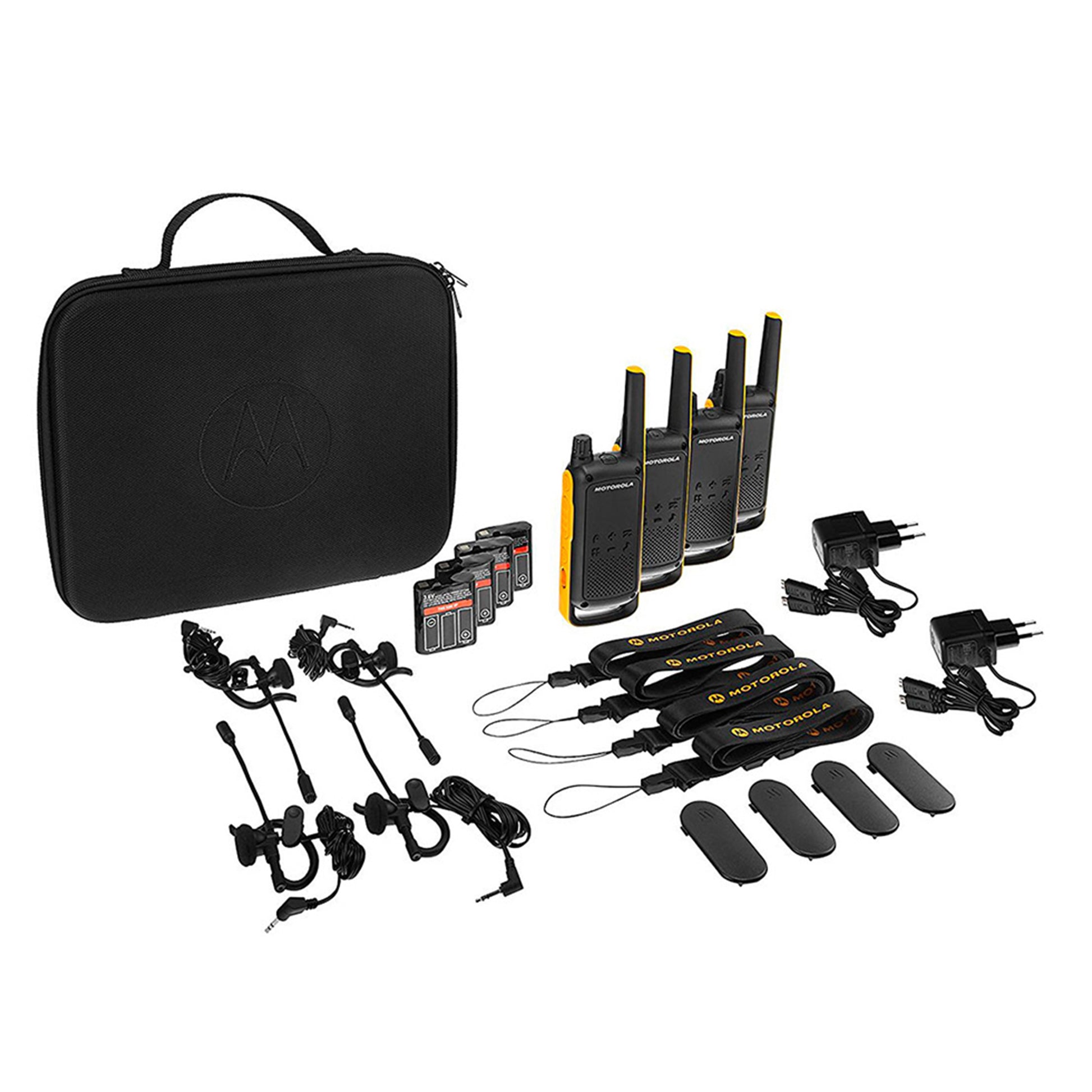 Kit Statie radio PMR portabila Motorola TALKABOUT T82 Extreme Quad set cu 4 buc + Cadou Sticky Pad Cav