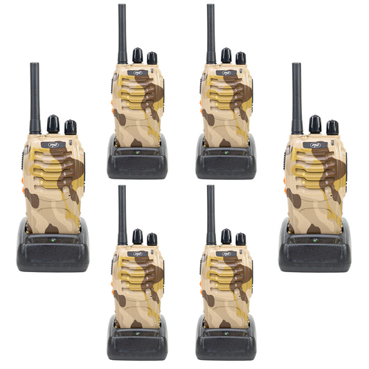 Kit Statii radio portabile PNI PMR R40 CAMO 0.5W, 16 canale, tonuri 50 CTCSS si 104 DCS, ASQ, TOT, monitor, set 6 bucati