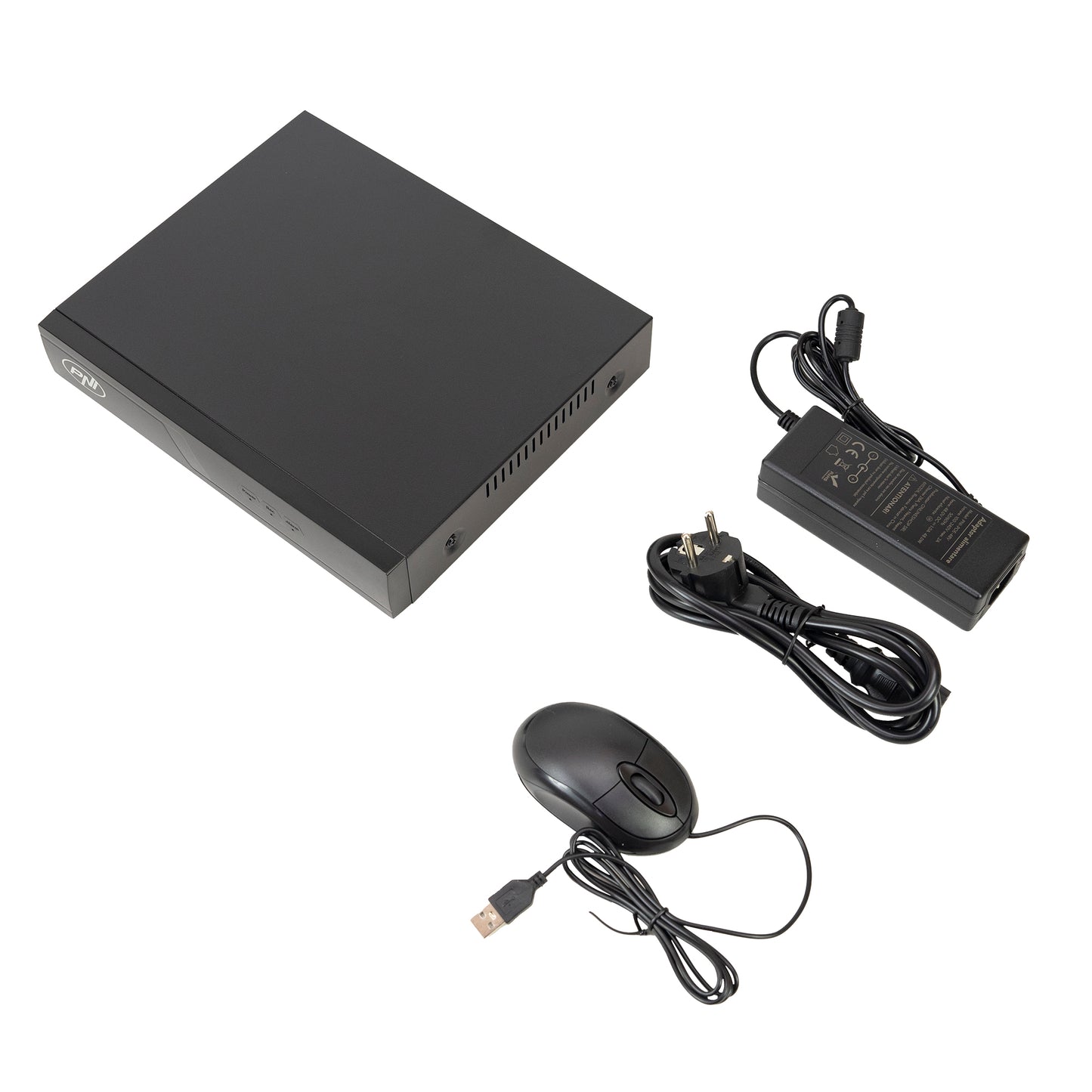Pachet supraveghere video NVR POE PNI House IP710J, 4 camere PNI IP818J 8MP si 4 cabluri UTP CAT6 20 metri incluse