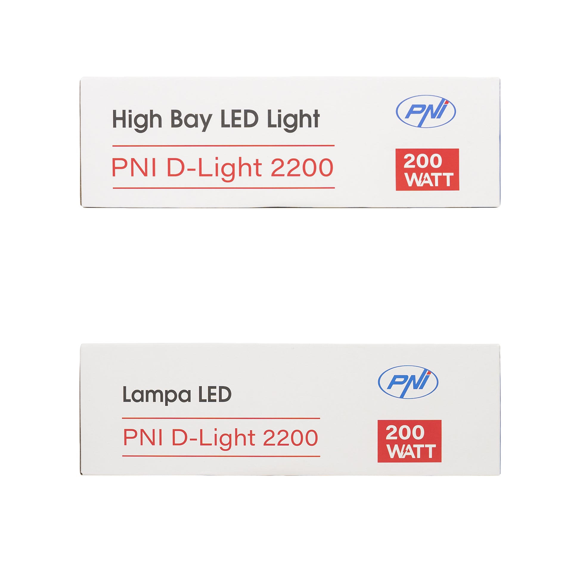 Lampa LED PNI D-Light 2200 tip High Bay, 200W, 27000lm, rotunda 32 cm, 6500K, alimentare 230 V, IP65, pentru iluminat industrial in spatii cu inaltime mare