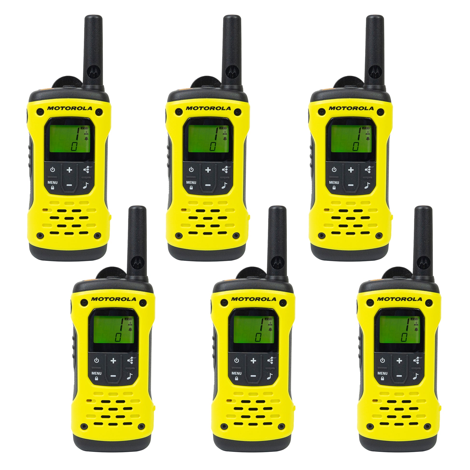 Kit Statie radio PMR portabila Motorola TLKR T92 H2O 8 canale PMR, Roger Beep, VOX, IP67, galben, set 6 bucati