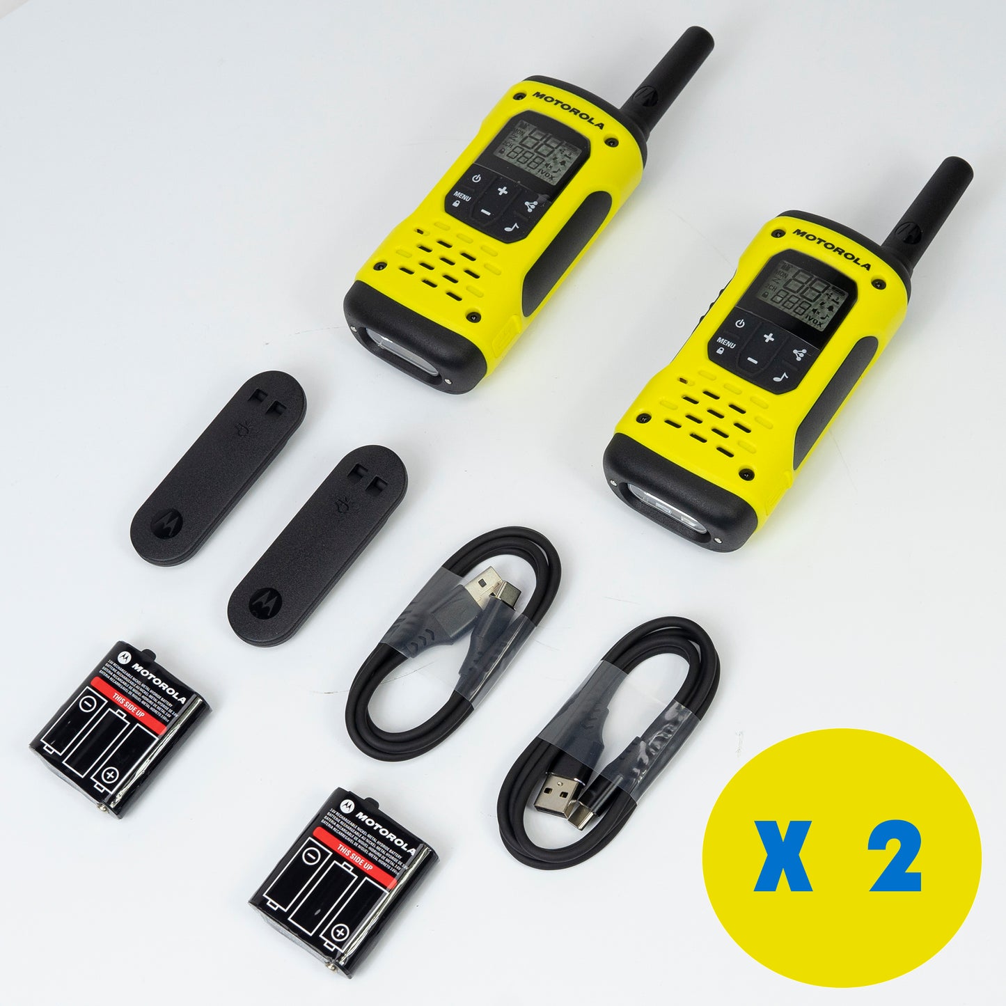 Kit Statie radio PMR portabila Motorola TLKR T92 H2O IP67 4 buc Galben