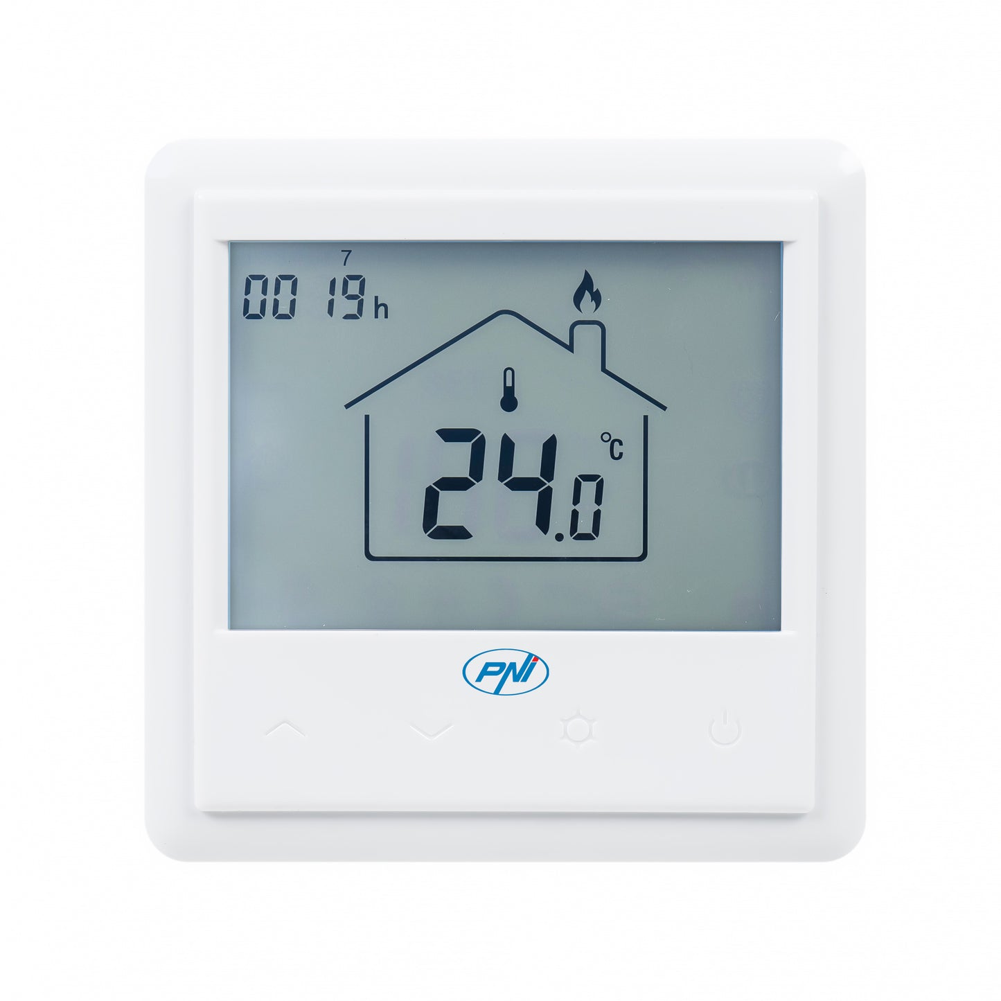 Termostat inteligent incastrabil PNI CT25PW WiFi, control prin internet, incalzire cu apa in pardoseala, actuatoare, pompe, centrala, aplicatie mobil Tuya Smart, integrare in scenarii smart cu alte produse compatibile Tuya, Alexa, Google Home