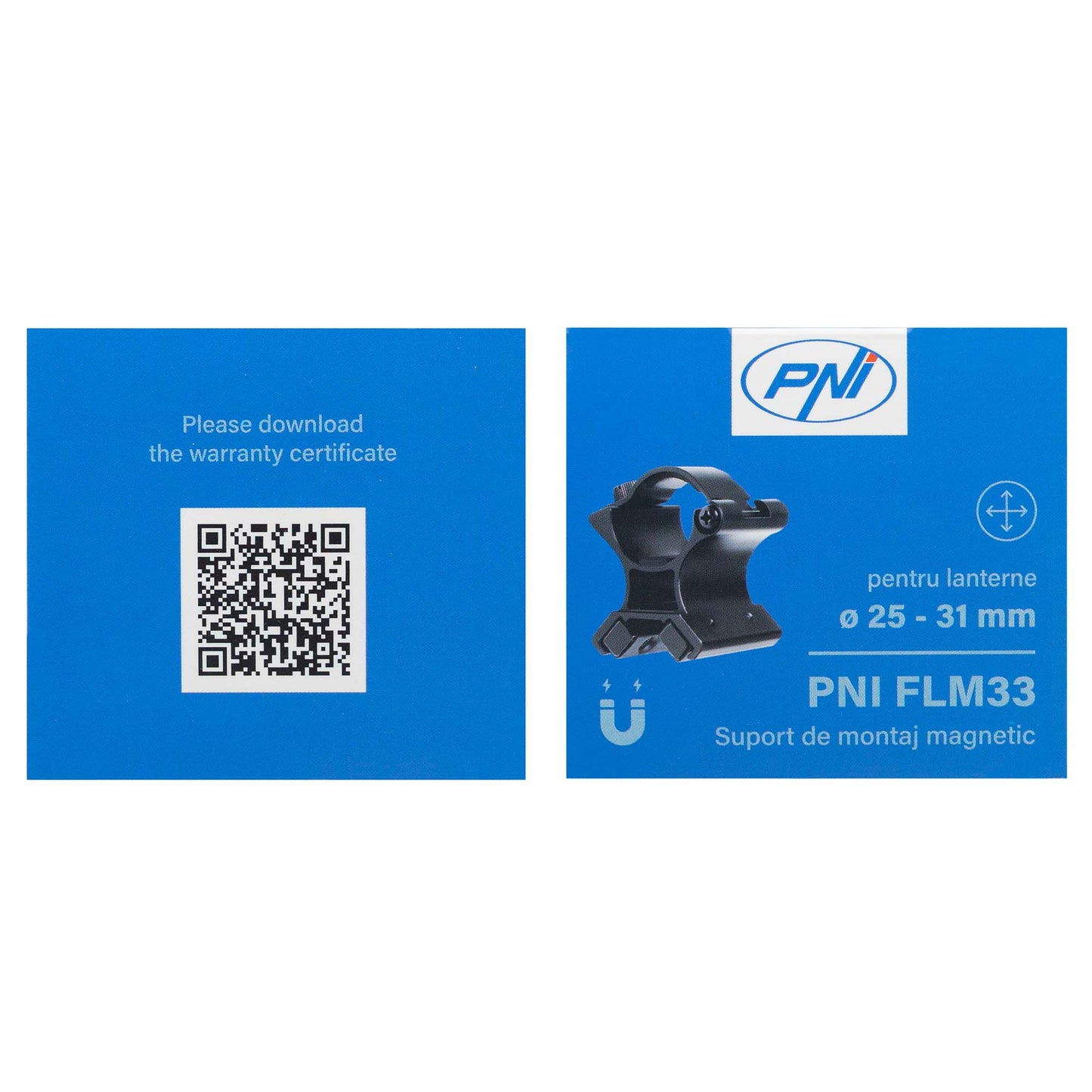Suport de montaj magnetic PNI FLM33 pentru lanterne cu diametrul intre 25-31 mm