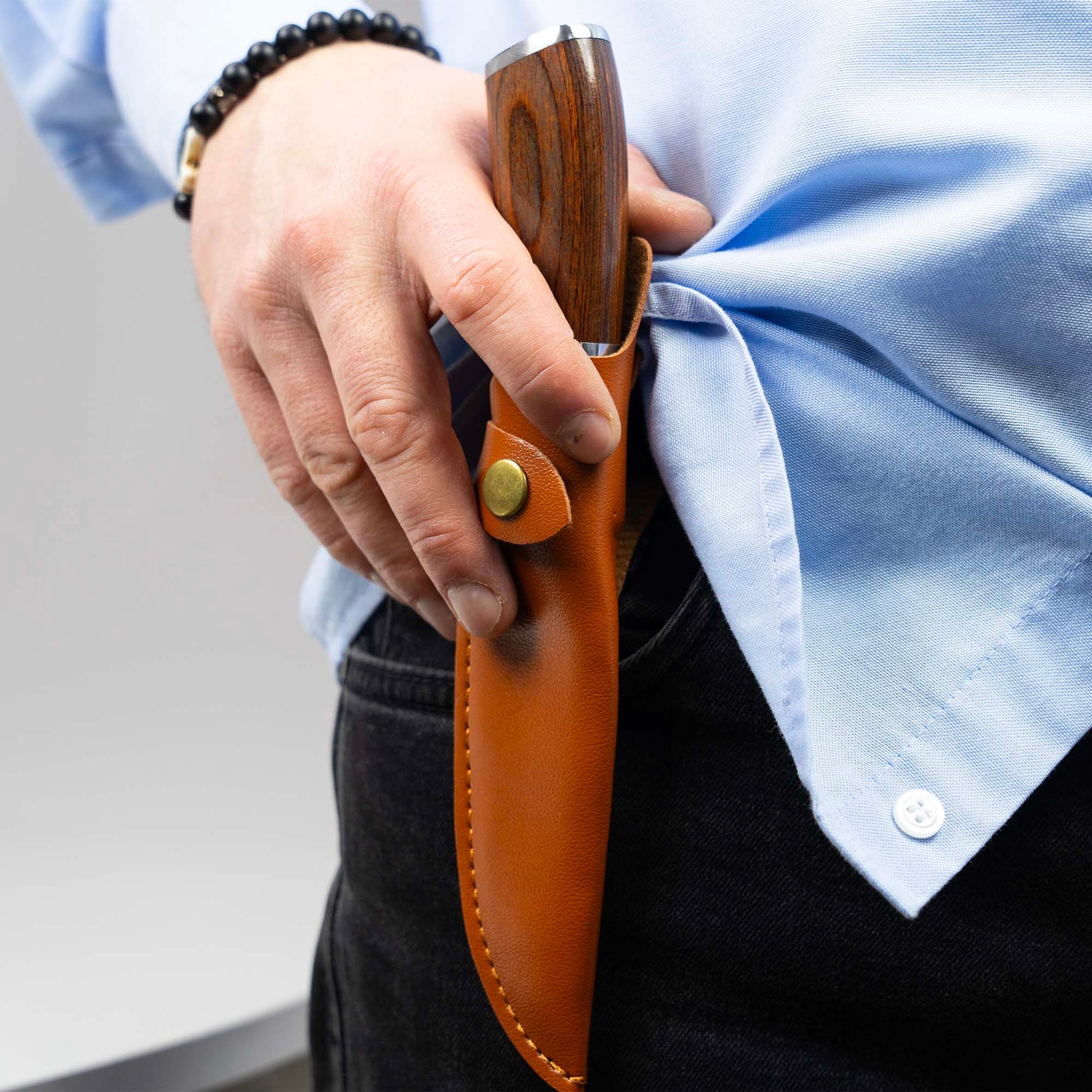 Cutit vanatoare PNI Hunting H100, lungime 215 mm, husa inclusa