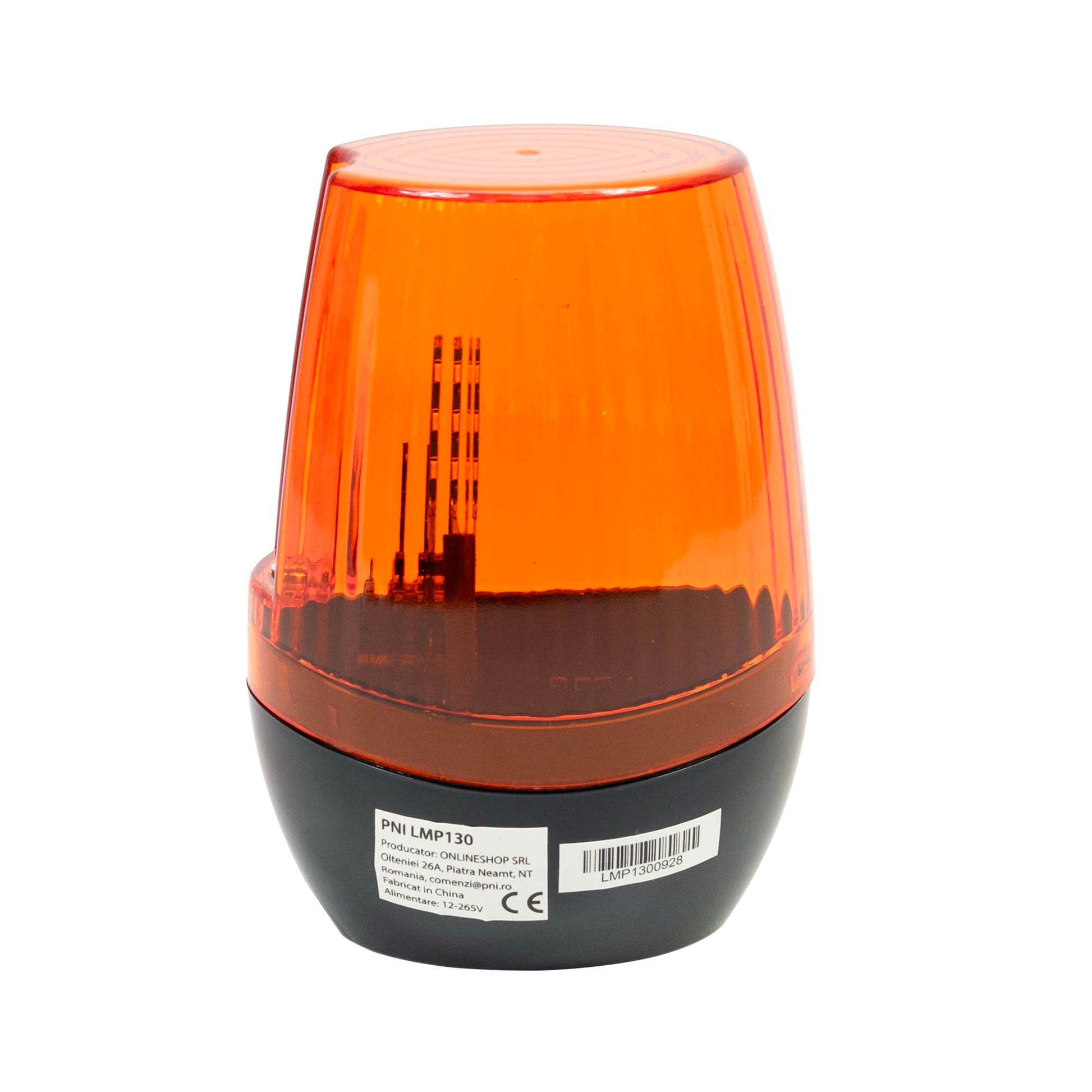 Lampa LED de semnalizare deschidere poarta PNI LMP130 12-265V, intermitenta, pentru porti autoportante, IP54