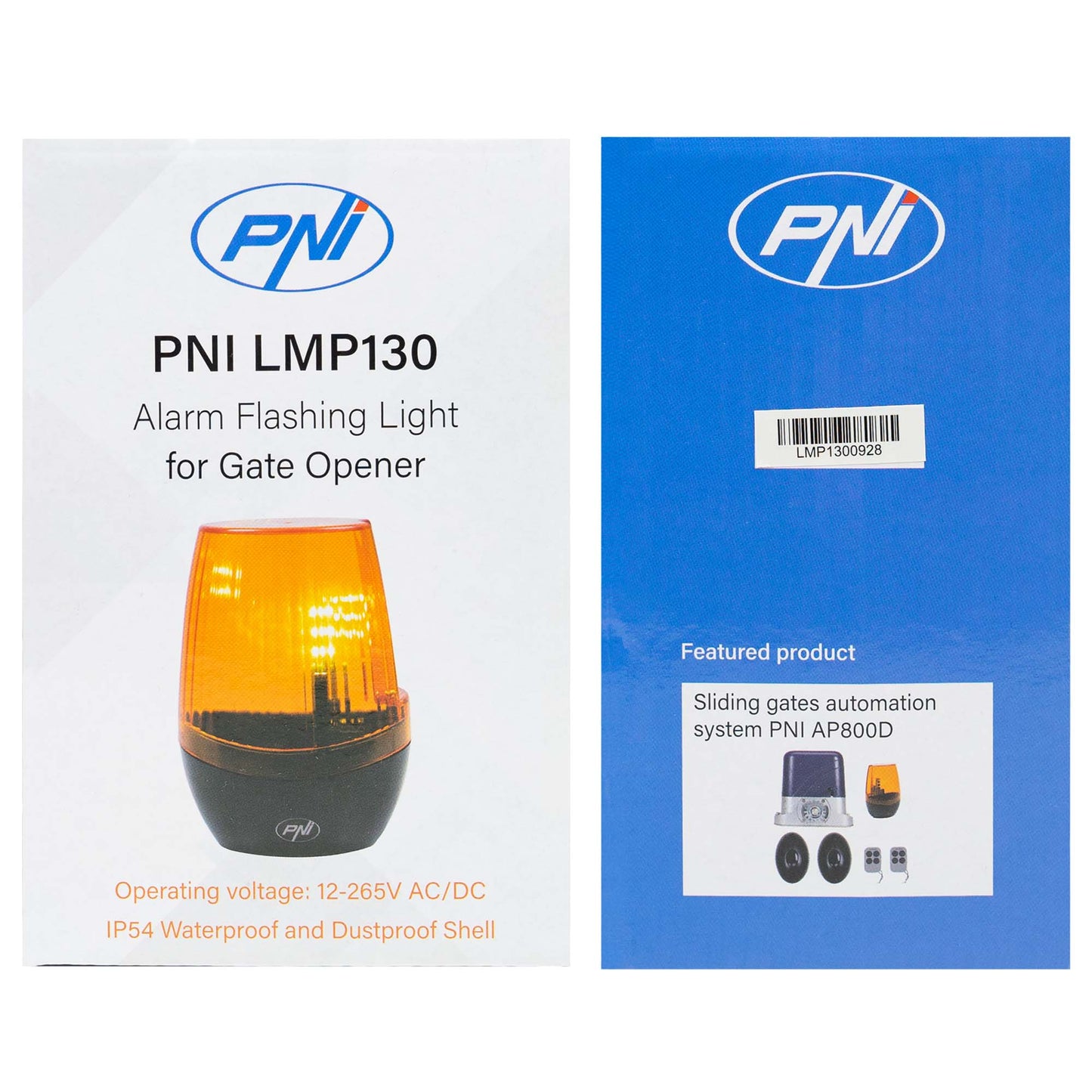 Lampa LED de semnalizare deschidere poarta PNI LMP130 12-265V, intermitenta, pentru porti autoportante, IP54