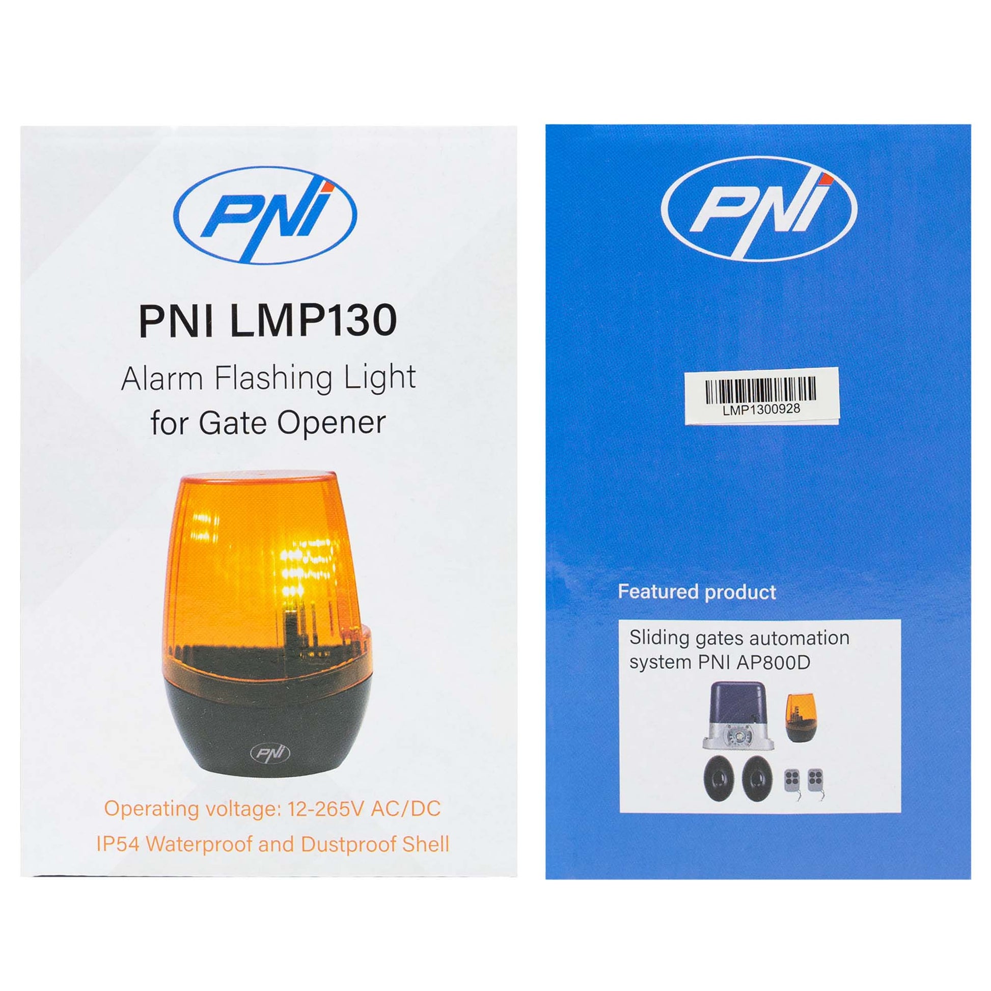Lampa LED de semnalizare deschidere poarta PNI LMP130 12-265V, intermitenta, pentru porti autoportante, IP54