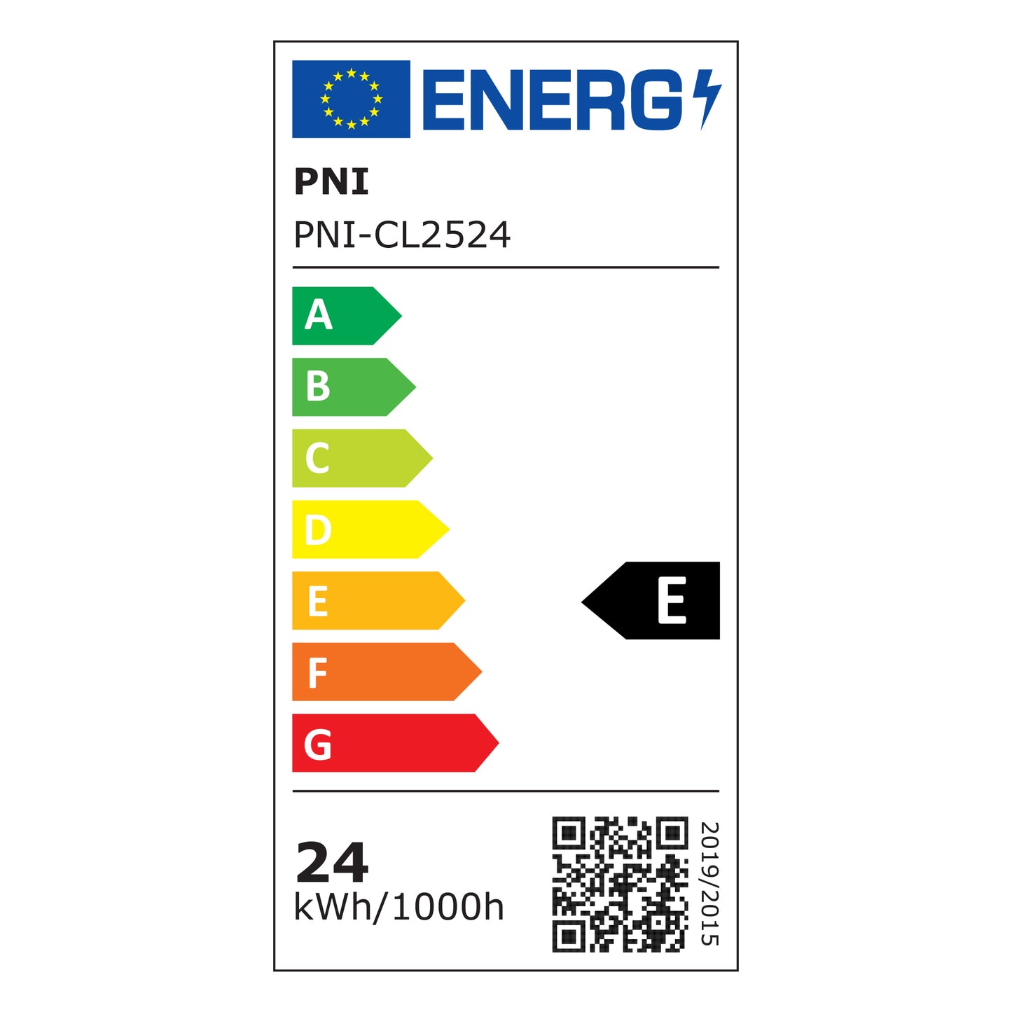 Spot LED PNI D-Light CL2524S 24W, incastrabil, rotund, diametru 296 mm, 6400K, alimentare 230V, 2640 lm, alb