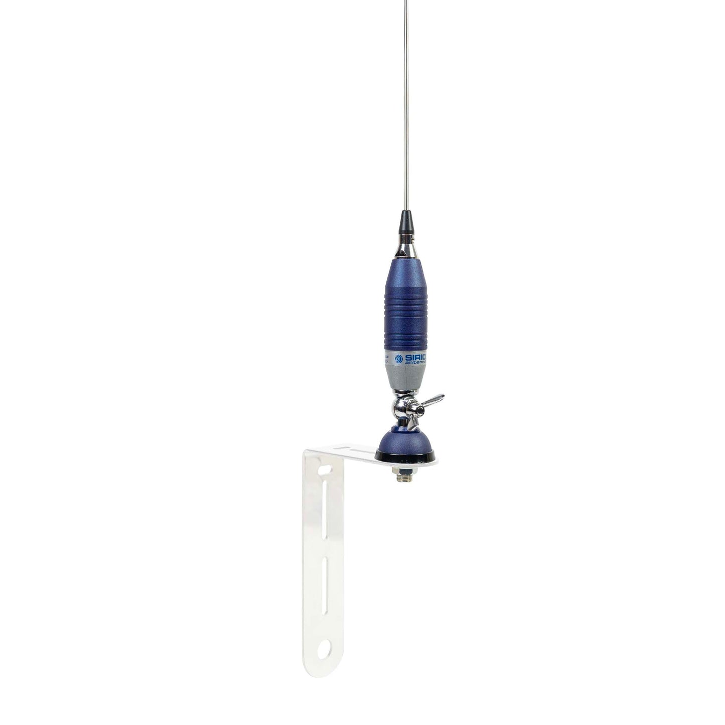 Antena CB Sirio SUPER 9 cu fluture, lungime 155 cm, 27 - 28.5 MHz, 250W, montura, cablu RG58 de 4m si mufa PL259 incluse