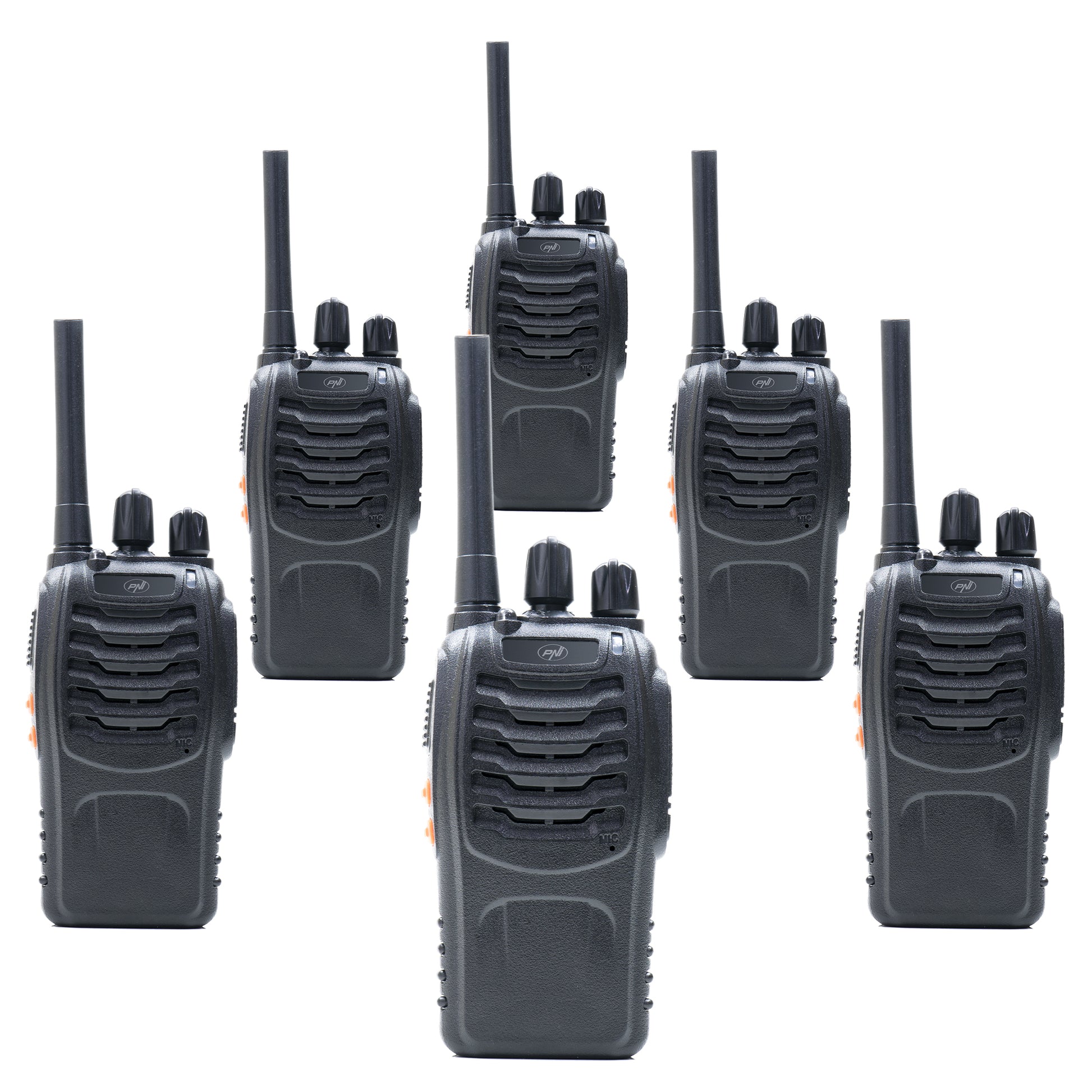 Kit 6 statii radio portabile PNI PMR R40 PRO acumulatori, incarcatoare si casti incluse