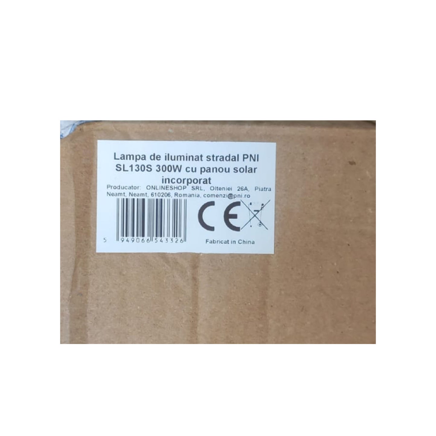 Lampa de iluminat stradal PNI SL130S 300W cu panou solar incorporat