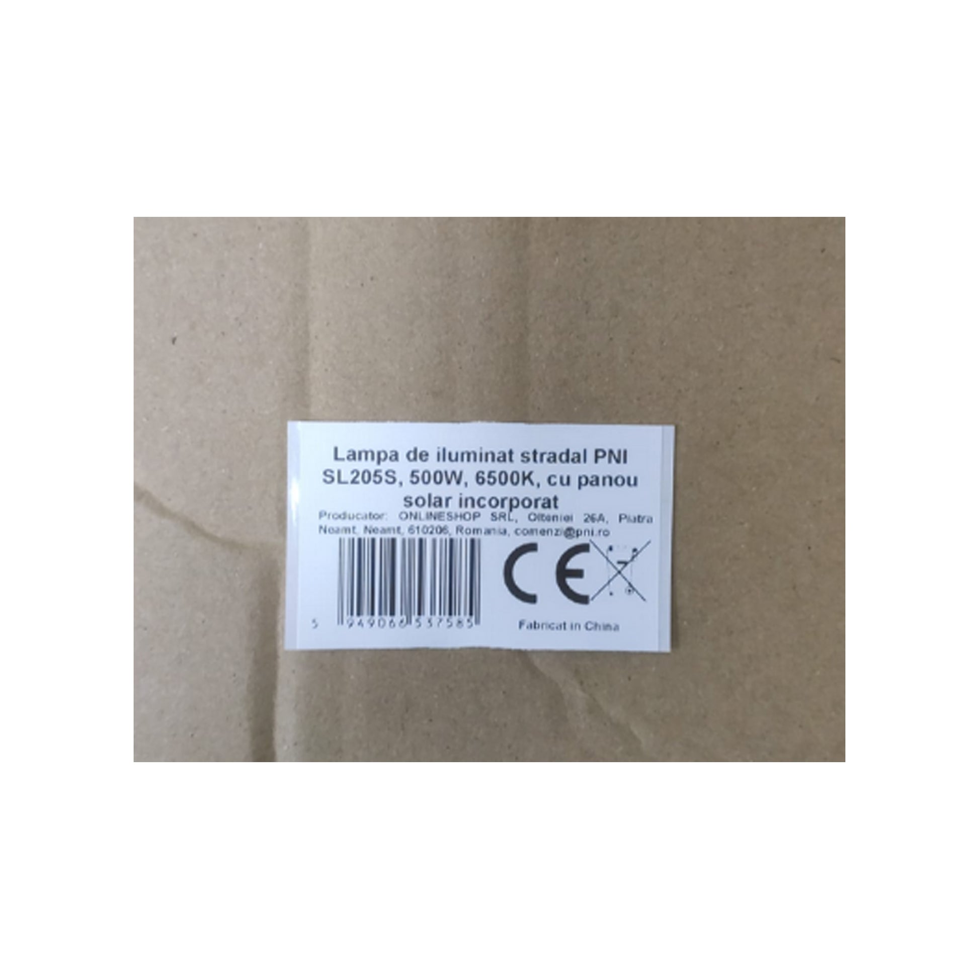 Lampa de iluminat stradal PNI SL205S 50W cu panou solar incorporat