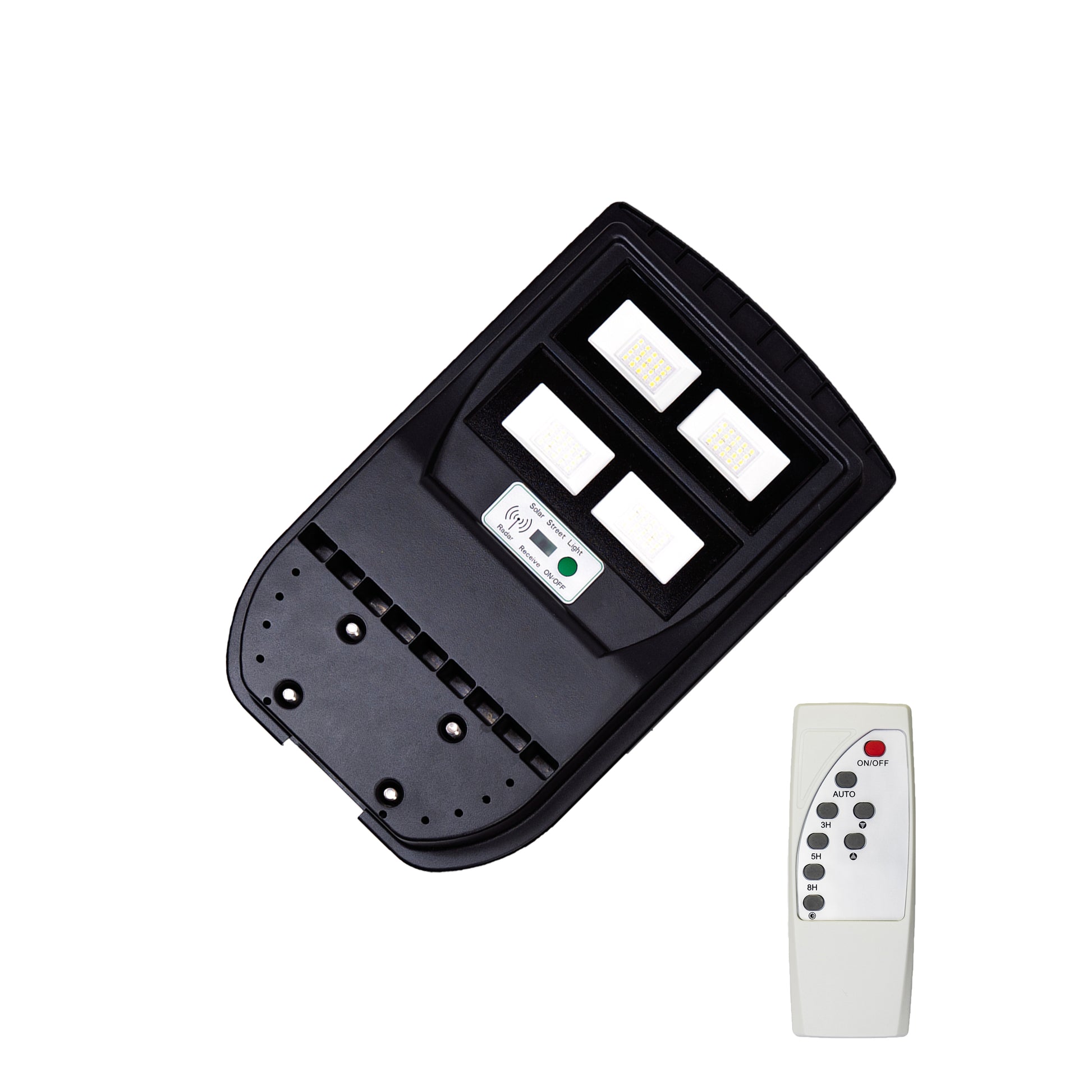 Lampa de iluminat stradal PNI SL210S, 100W, 6500K, cu panou solar incorporat