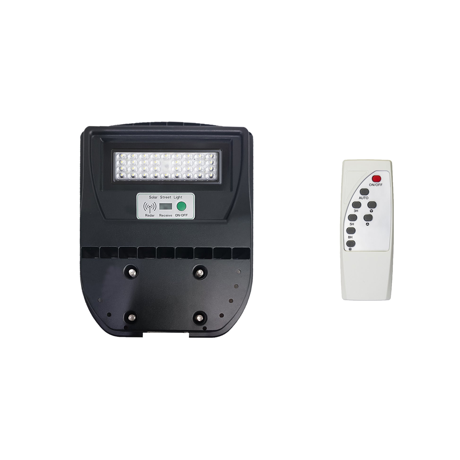Lampa de iluminat stradal PNI SL105S 50W cu panou solar incorporat si telecomanda