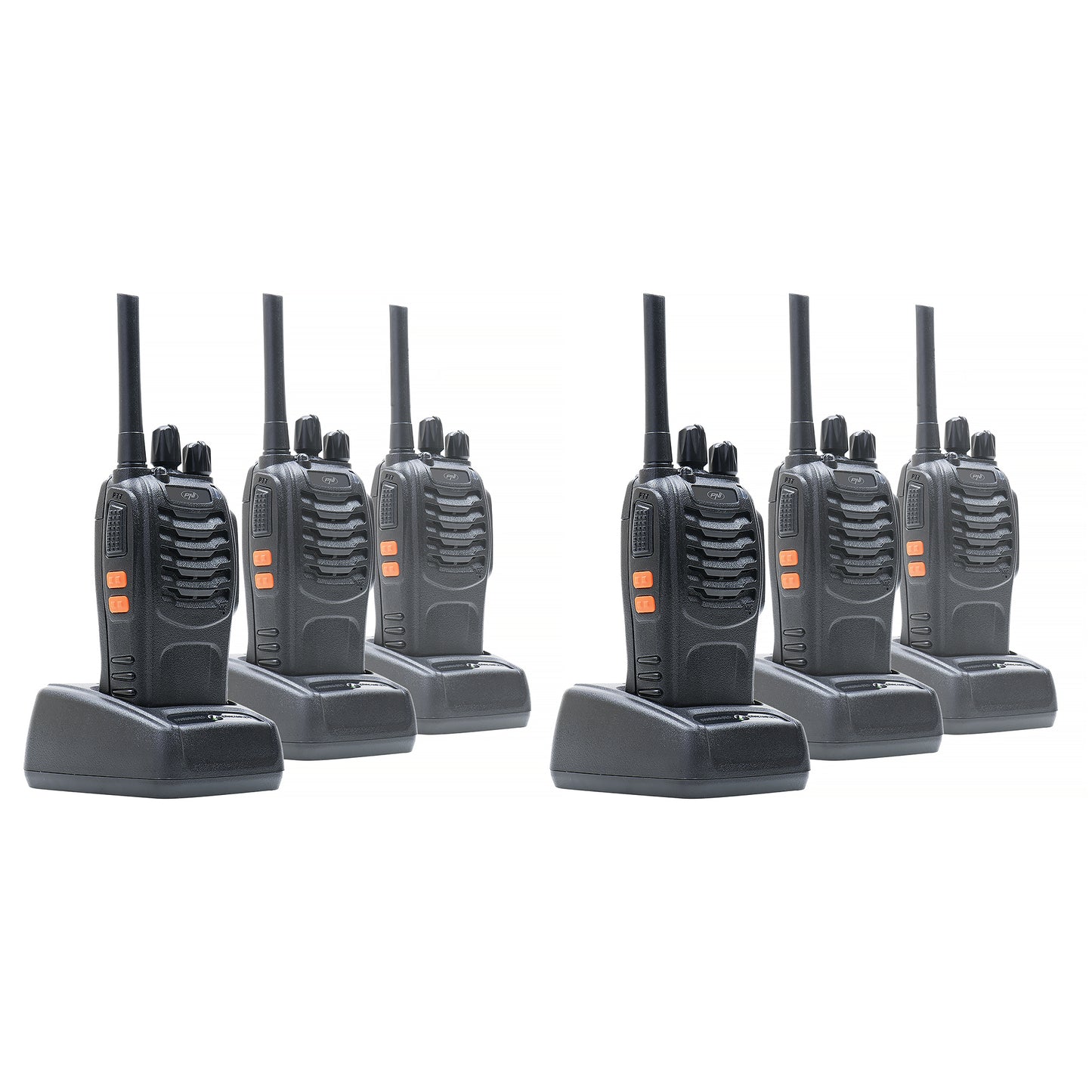 Kit 6 statii radio portabile PNI PMR R40 PRO acumulatori, incarcatoare si casti incluse