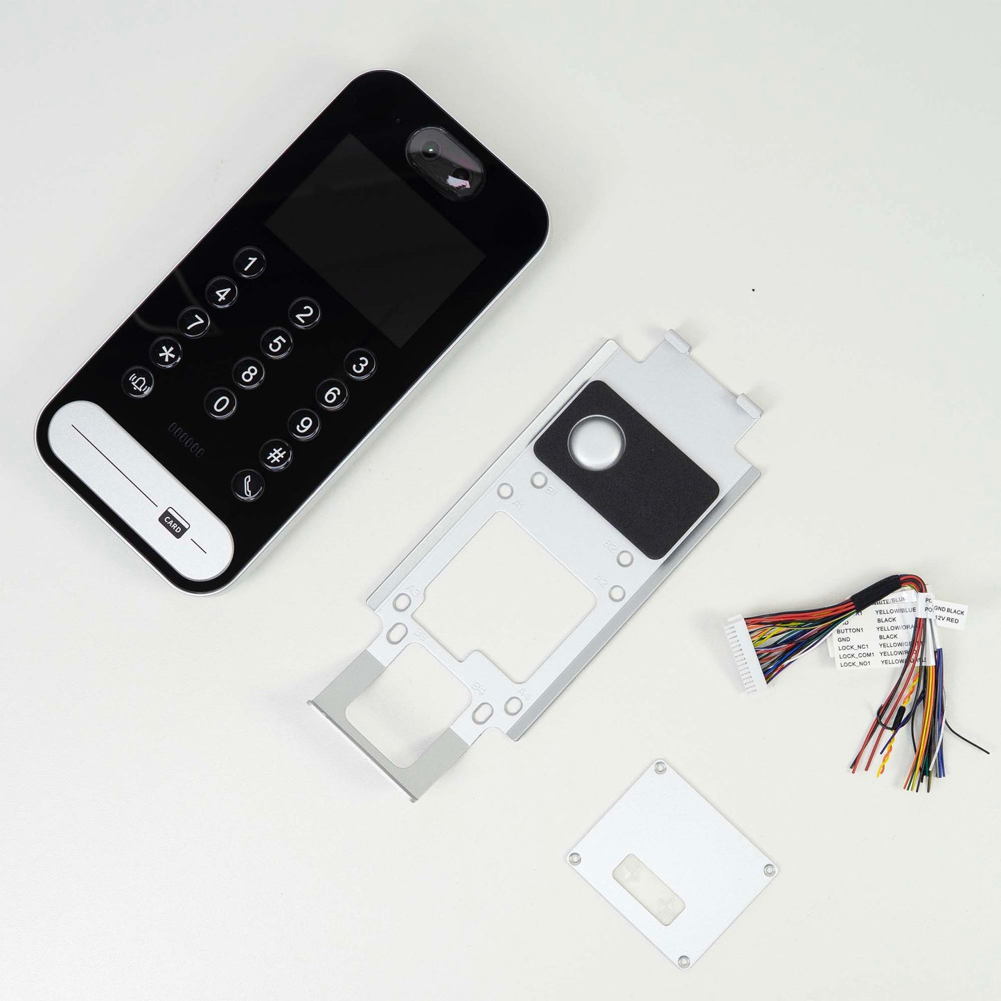 Unitate exterioara interfon video PNI UMS9000, ecran 3.5 inch, 2MP, recunoastere faciala, control din aplicatie, cititor de card inclus, iesire yala, compatibil cu unitate interioara interfon video PNI MS9000