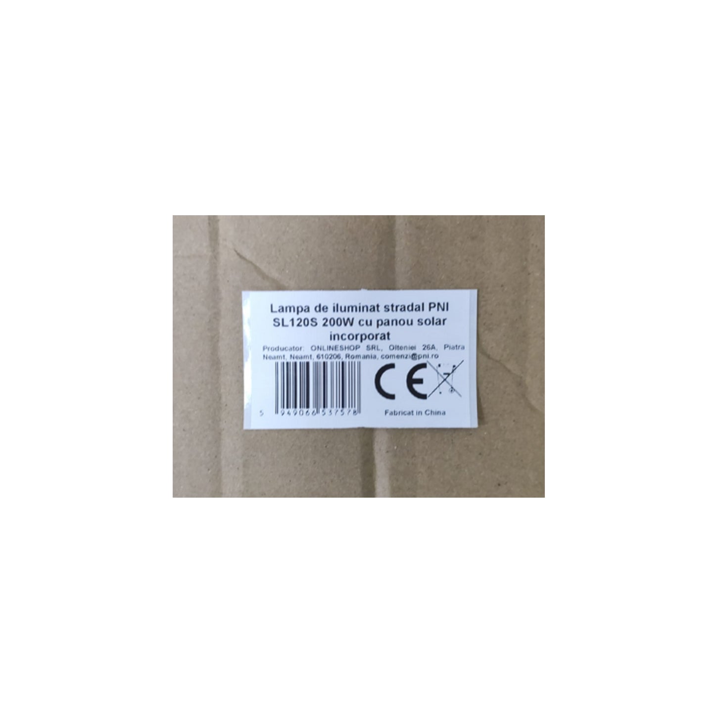 Lampa de iluminat stradal PNI SL120S 200W cu panou solar incorporat
