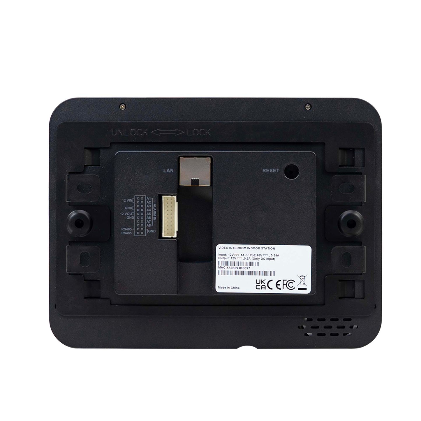 Unitate interioara interfon video PNI MS9000, monitor 7 inch, compatibil cu unitate exterioara PNI UMS9000