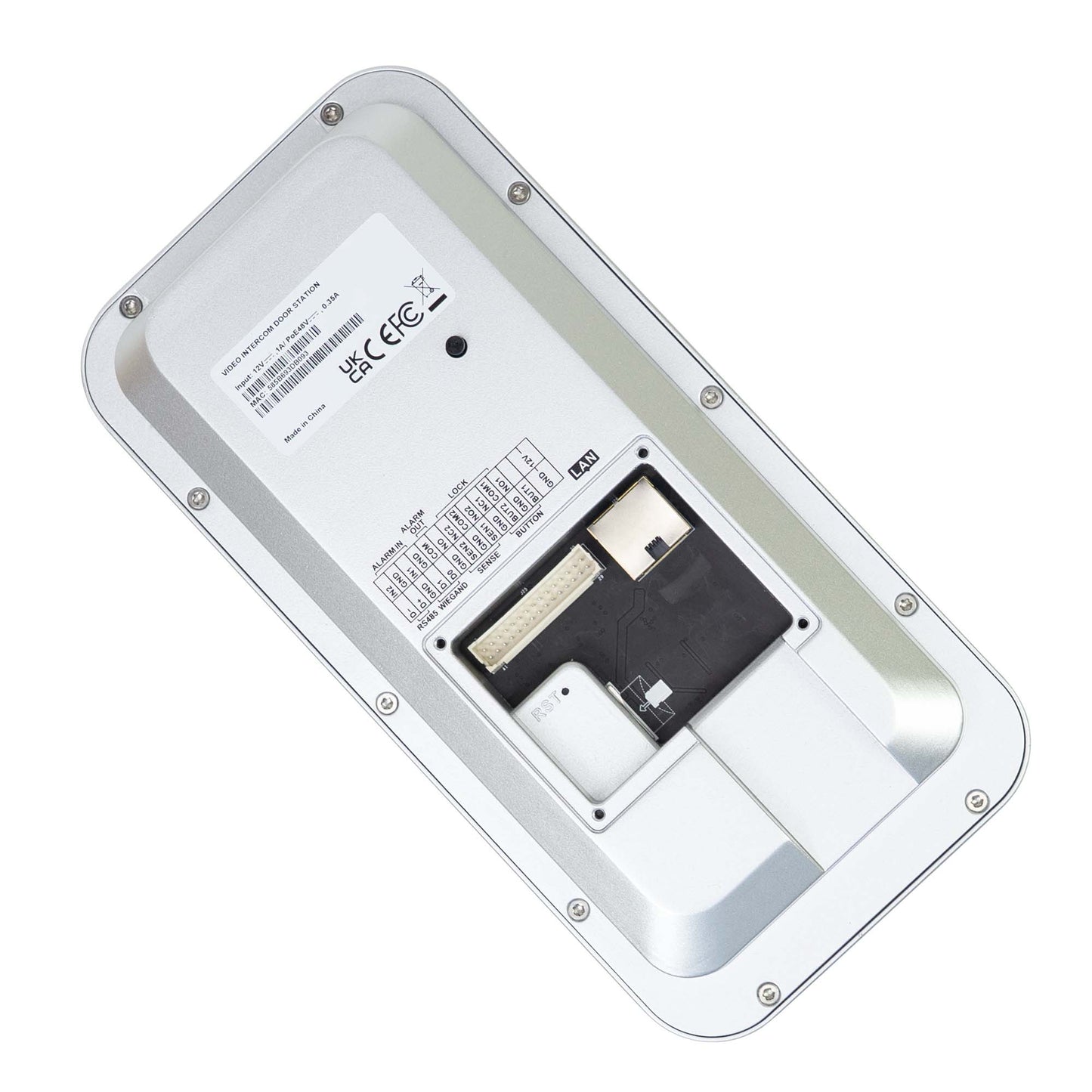 Unitate exterioara interfon video PNI UMS9000, ecran 3.5 inch, 2MP, recunoastere faciala, control din aplicatie, cititor de card inclus, iesire yala, compatibil cu unitate interioara interfon video PNI MS9000