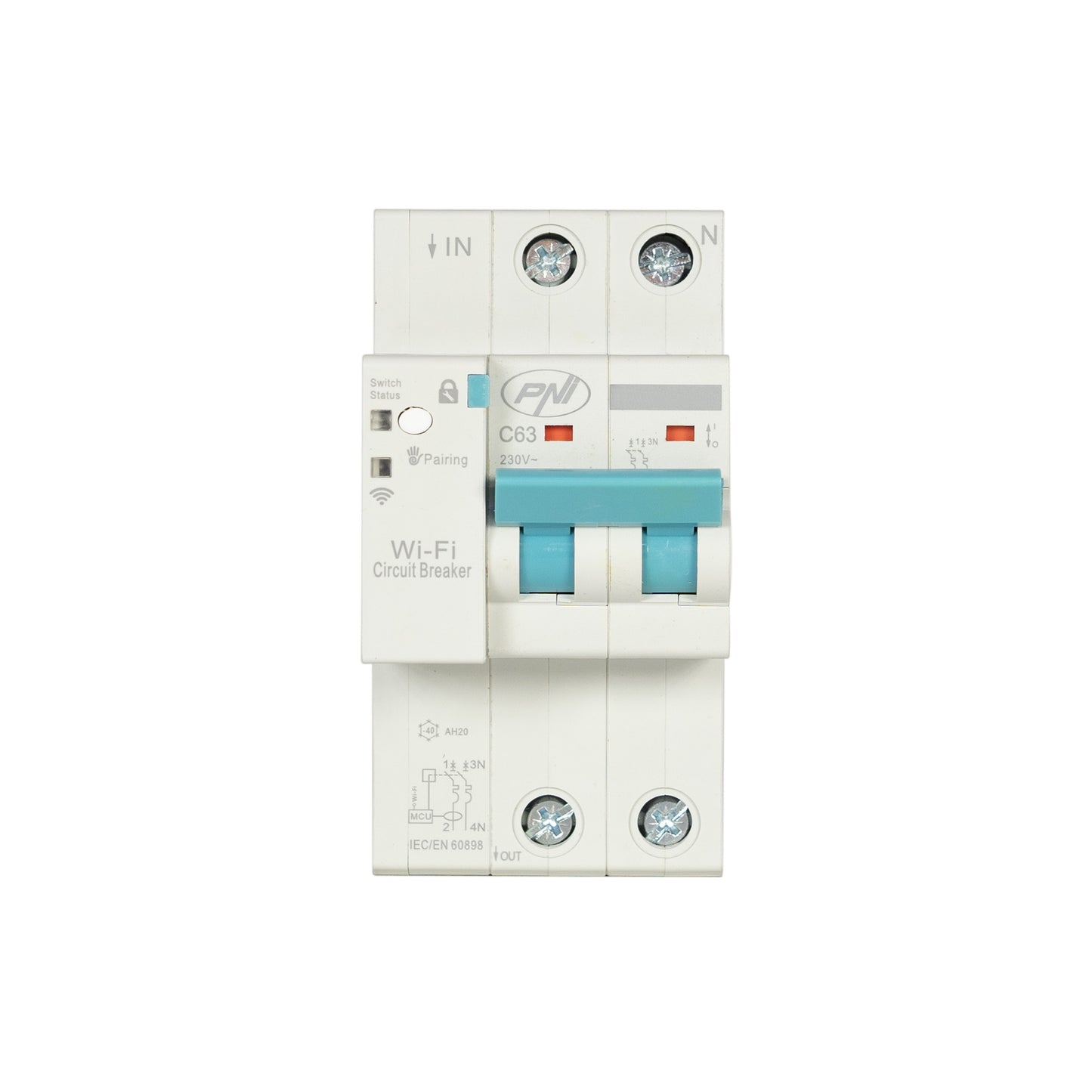 Siguranta automata inteligenta PNI SafeHome PT863 WiFi reglabila 1-63A, monofazat 230V, aplicatie mobil Tuya Smart, scenarii si automatizari smart cu alte produse compatibile Tuya, Alexa si Google Assistant