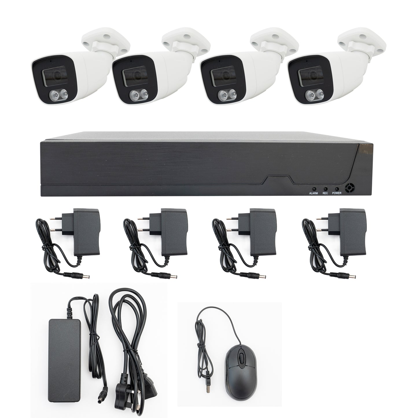 Kit supraveghere video PNI House POE154 5MP - NVR si 4 camere exterior