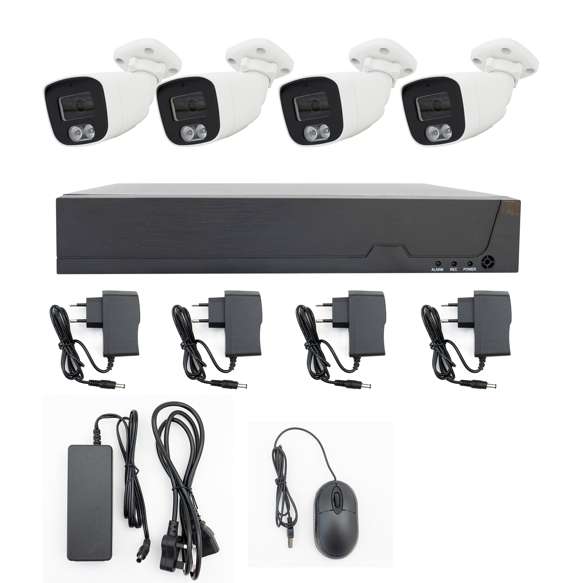 Kit supraveghere video PNI House POE154 5MP - NVR si 4 camere exterior