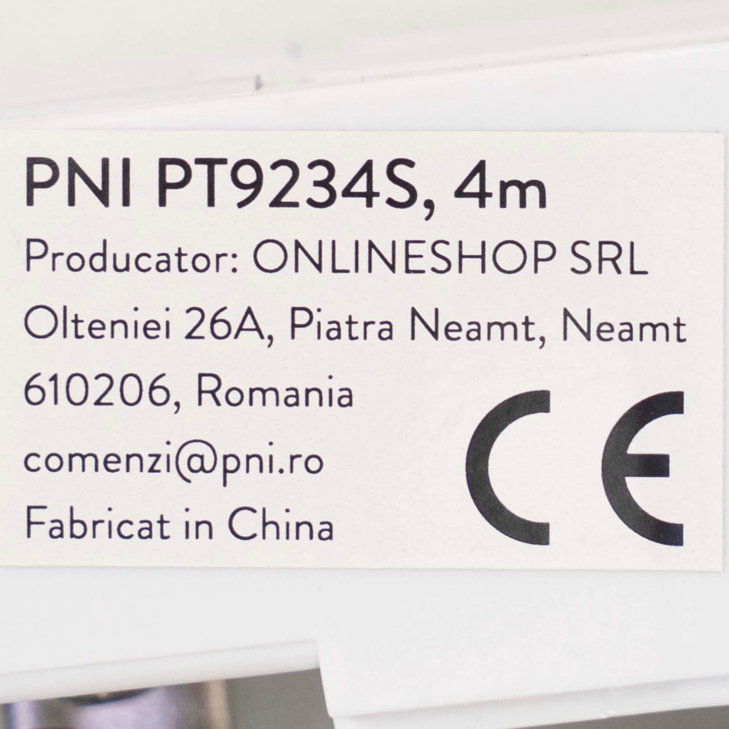 Sina perdea, draperie PNI PT9234S lungime 4m, compatibila cu motor inteligent PNI SafeHome PT923