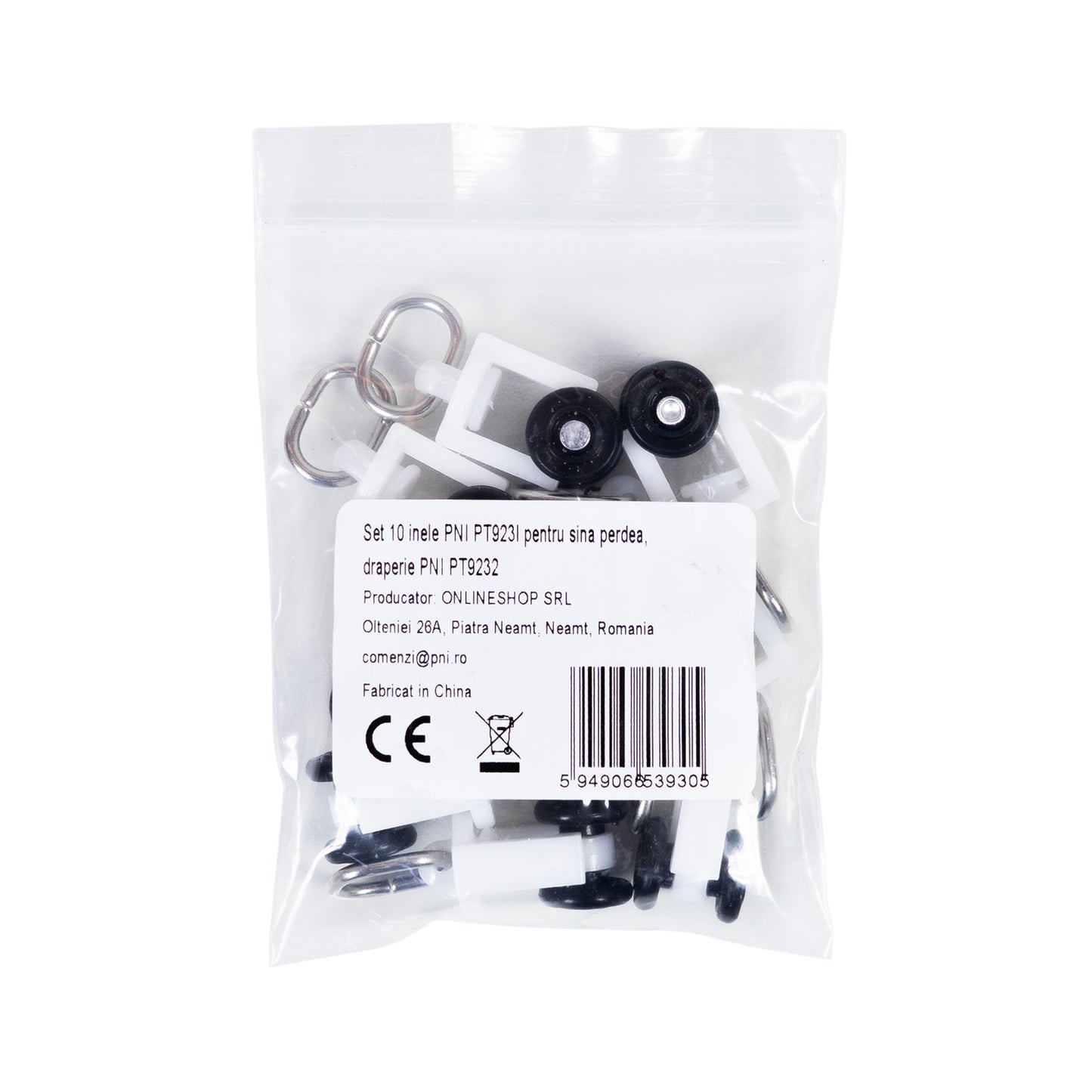 Set 10 inele PNI PT923I pentru sina perdea, draperie PNI PT923