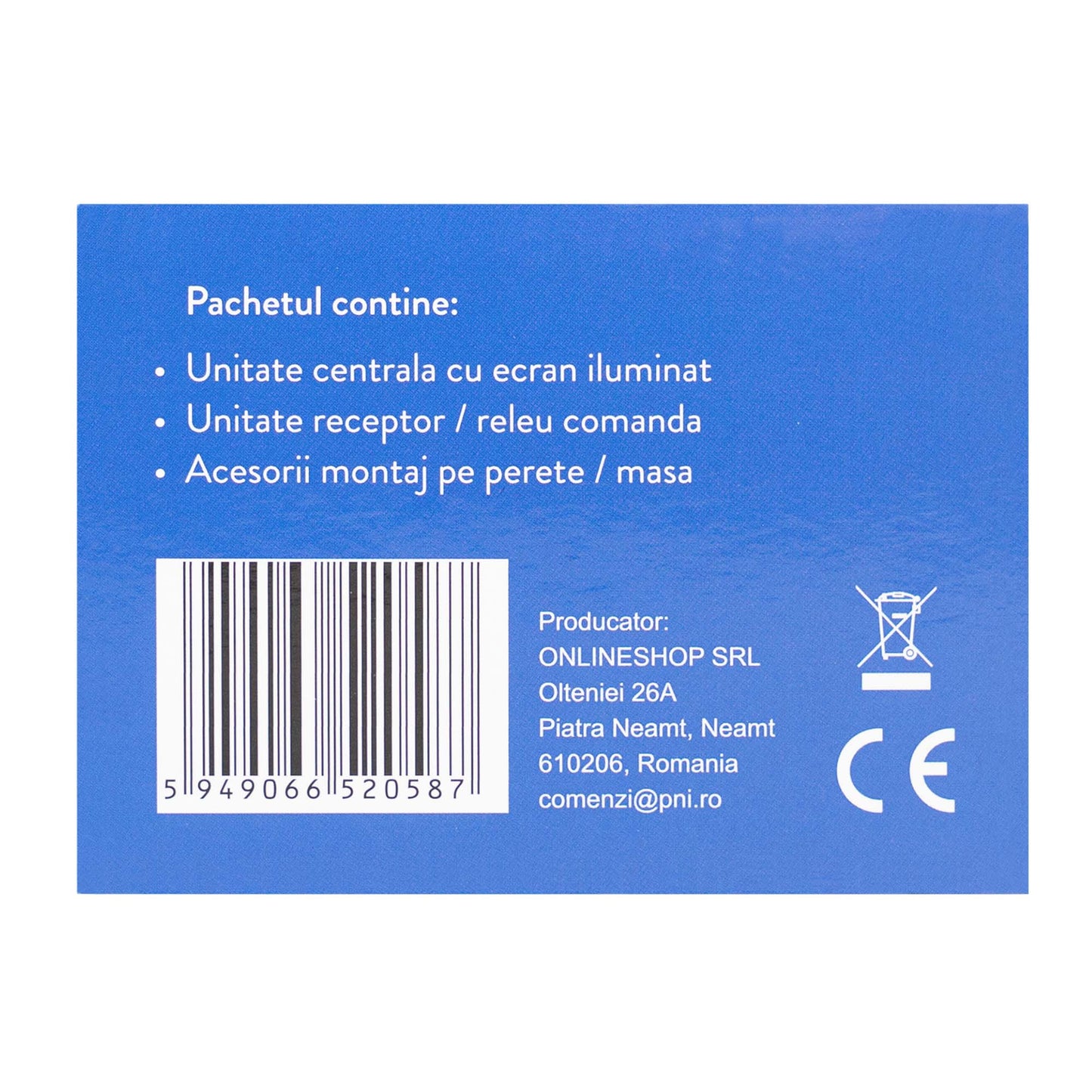 Termostat inteligent PNI CT36 fara fir, cu WiFi, control prin Internet, pentru centrale termice, APP TuyaSmart