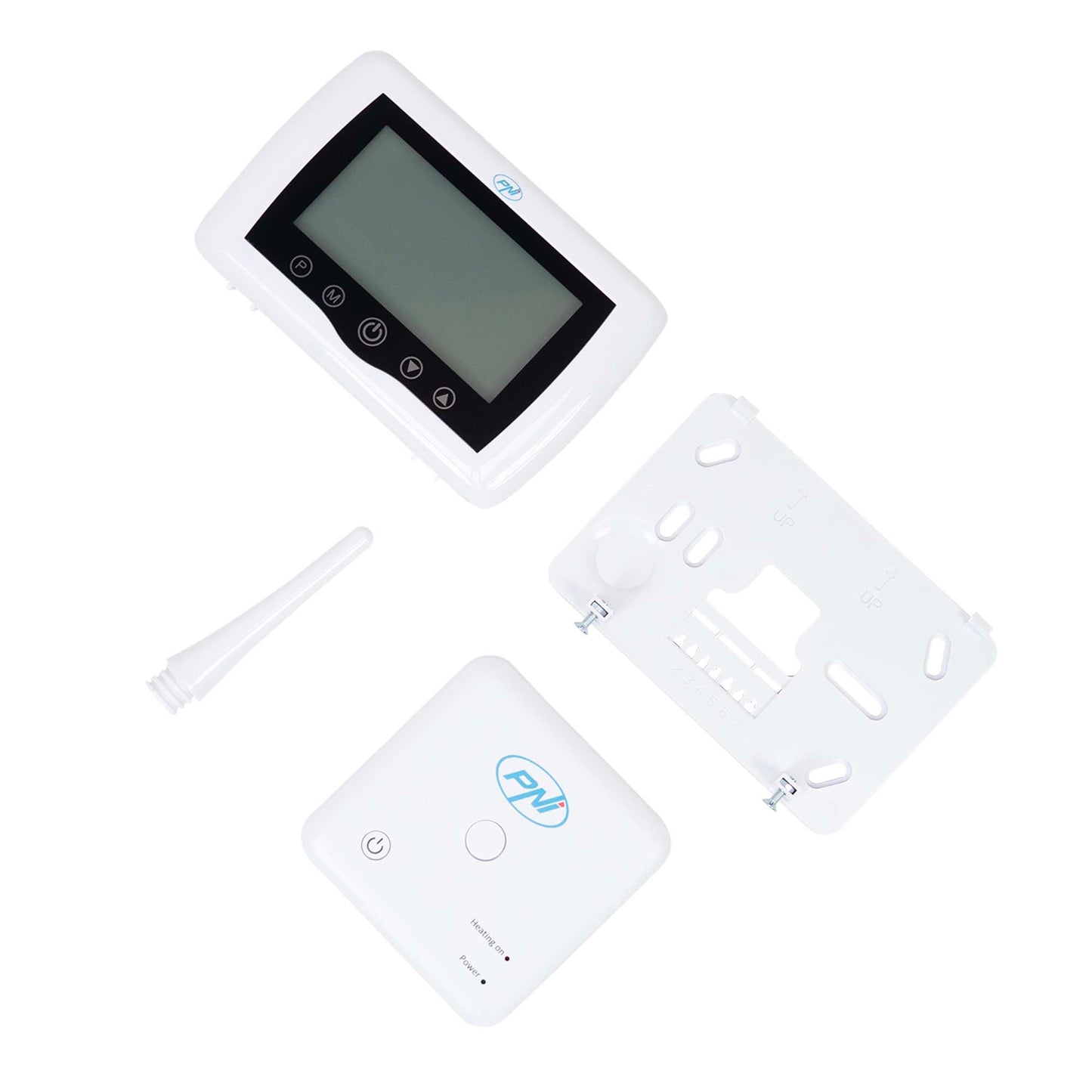 Termostat inteligent PNI CT36 fara fir, cu WiFi, control prin Internet, pentru centrale termice, APP TuyaSmart