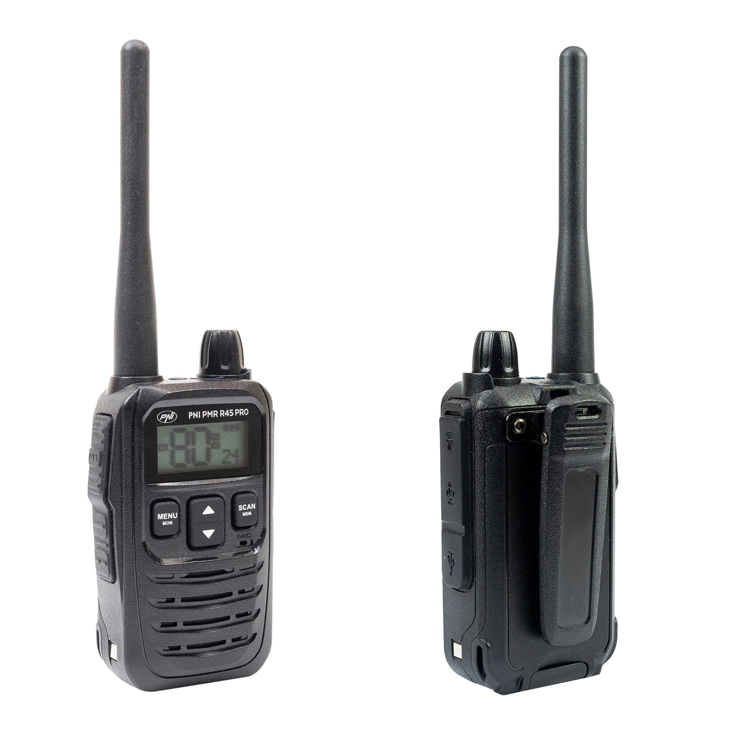 Kit 6 statii radio portabile PNI PMR R45 PRO 446MHz, 0.5W, 99 canale programabile, 16 PMR si tonuri 38 CTCSS si 104 DCS, Squelch 5 niveluri, VOX, TOT, BCL, Scan, Roger Beep