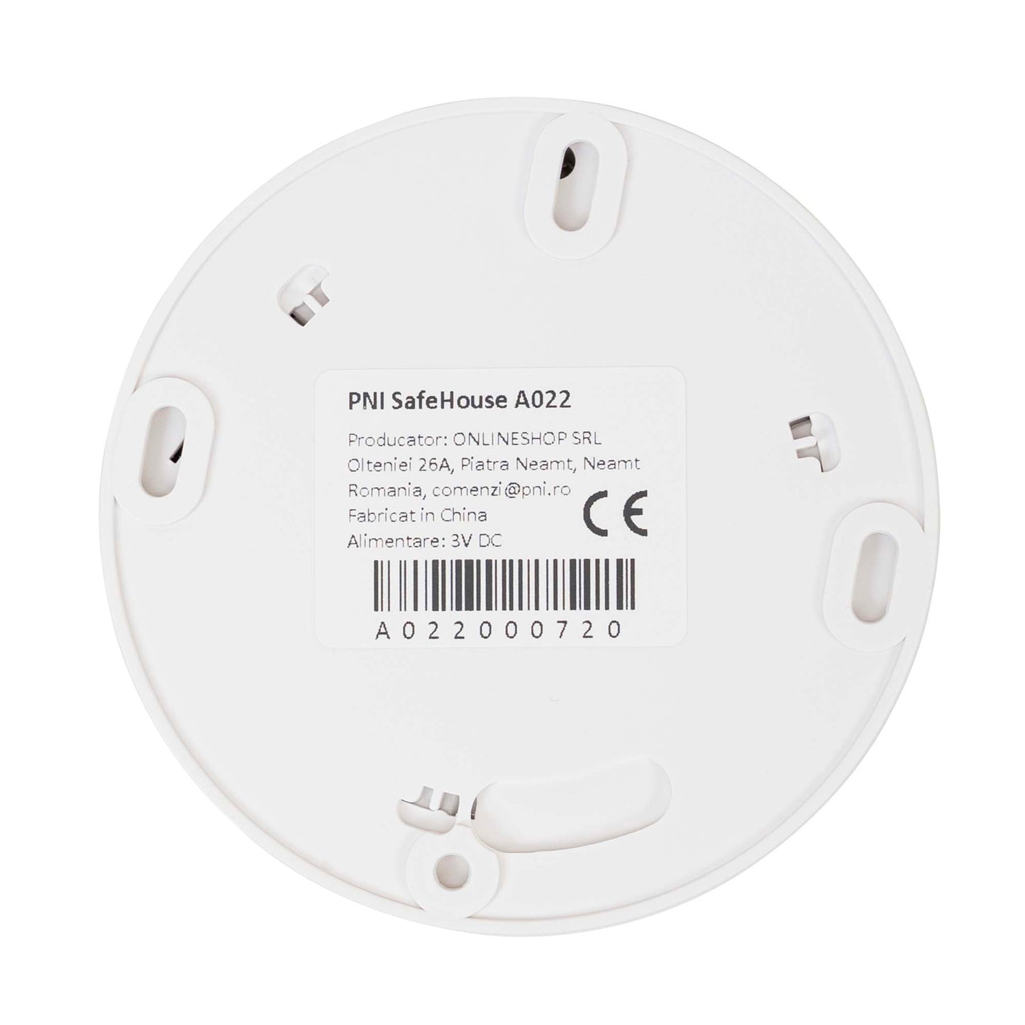 Senzor de fum, temperatura si umiditate PNI SafeHouse A022 cu Wi-Fi, aplicatia Tuya, compatibil cu Alexa si Google Assistant, 80dB, standalone, alb