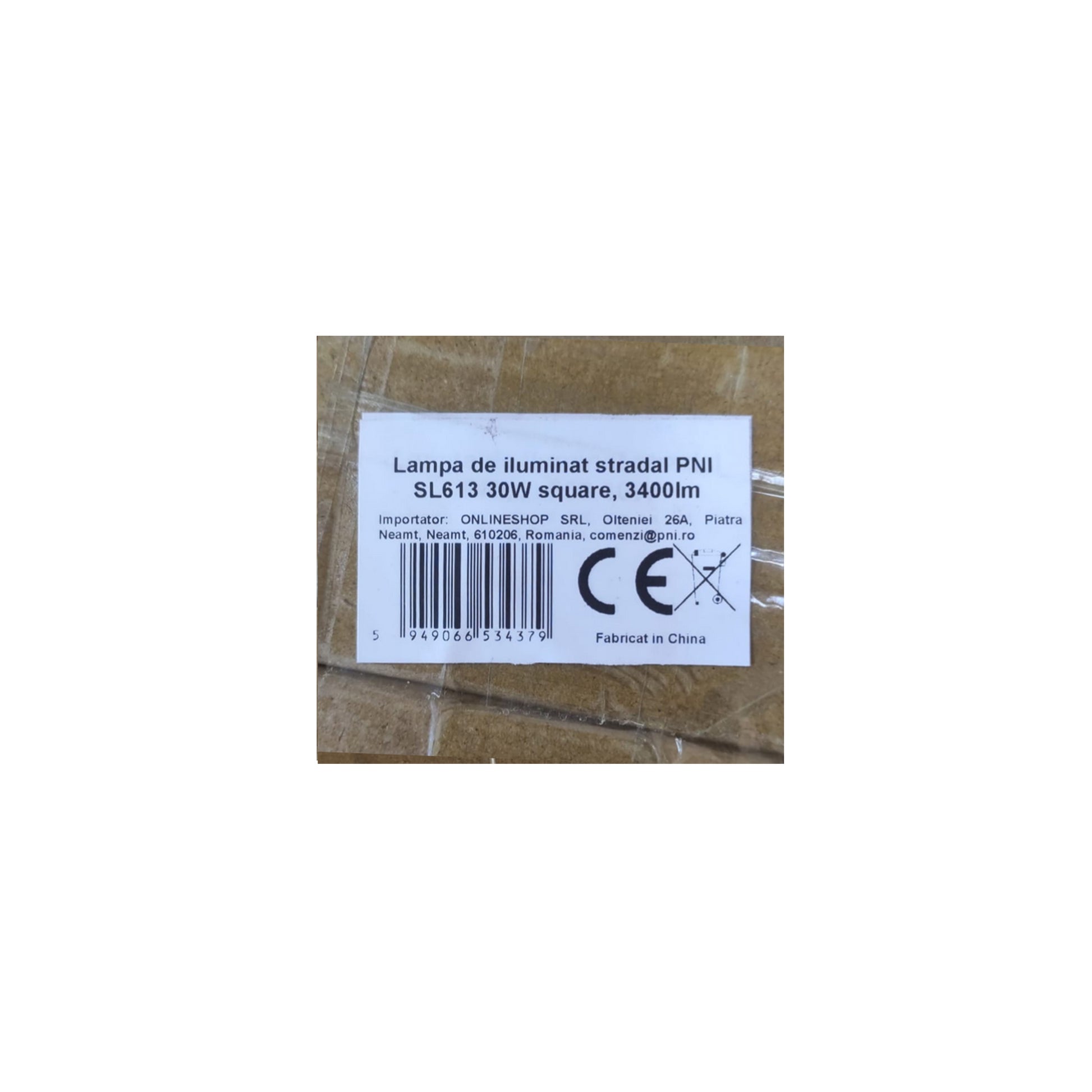 Lampa de iluminat stradal PNI SL613 30W square, 3400lm