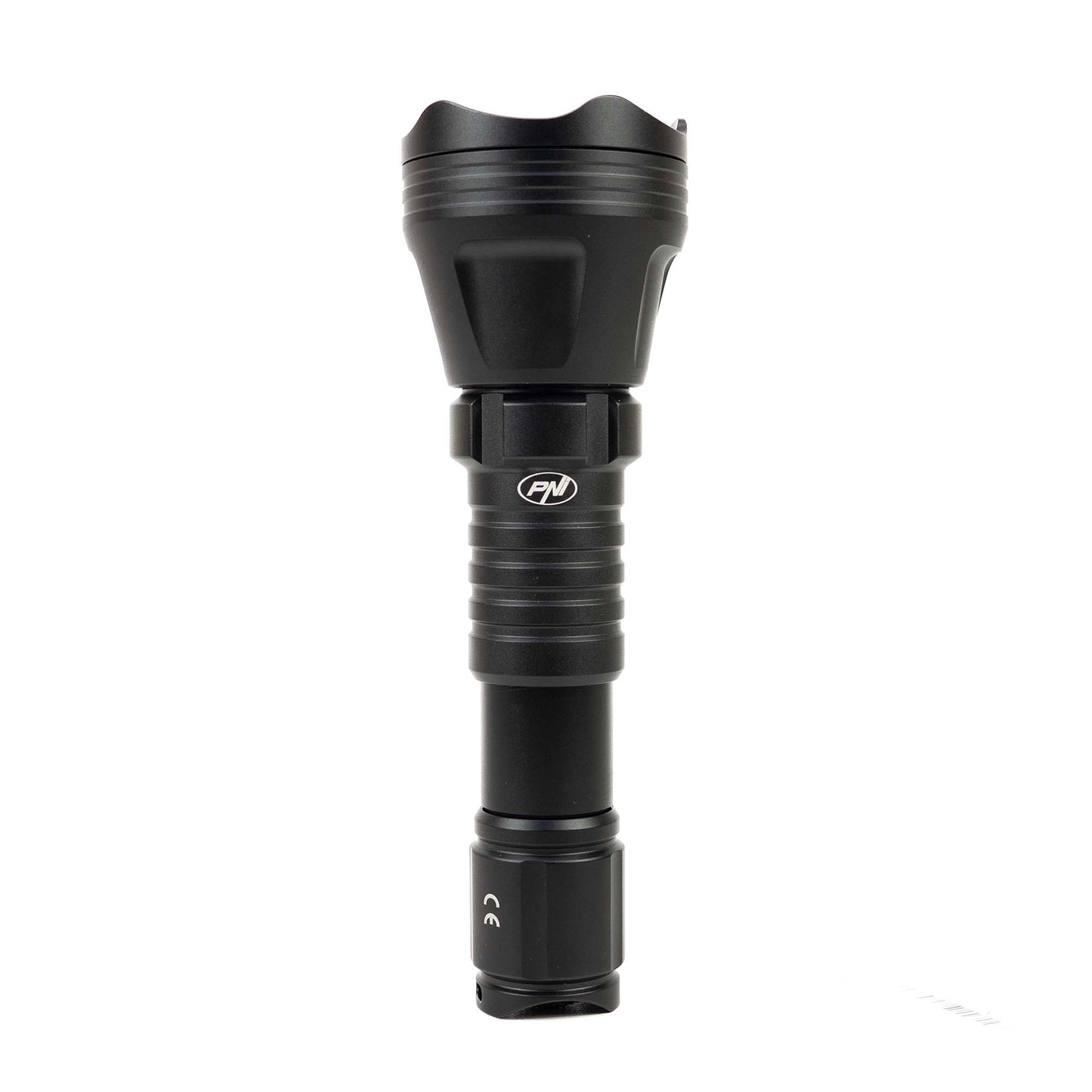 Lanterna PNI Adventure FBG158 cu LED, lumina verde, distanta 650 m, functie zoom si dimming, acumulator 18650 3000mAh si incarcator inclus, IP68, negru