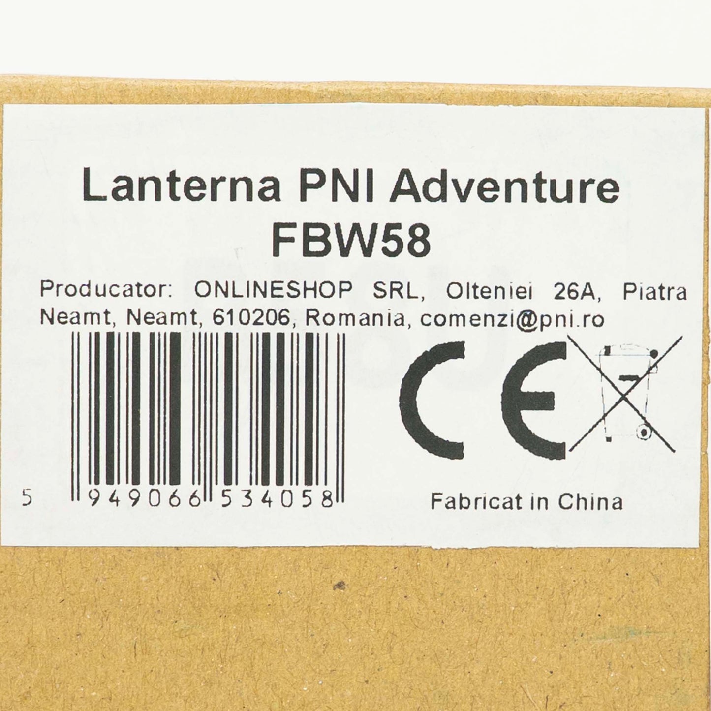 Lanterna PNI Adventure FBW58 cu LED, lumina alba, distanta 650 m, 1000lm, acumulator 18650 3000mAh si incarcator inclus, negru