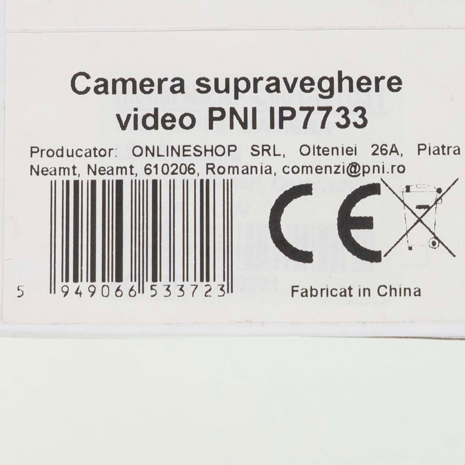 Camera supraveghere video PNI IP7733 3MP, Wi-Fi, comunicare bidirectionala, functie baby monitor, slot card microSD, pentru interior